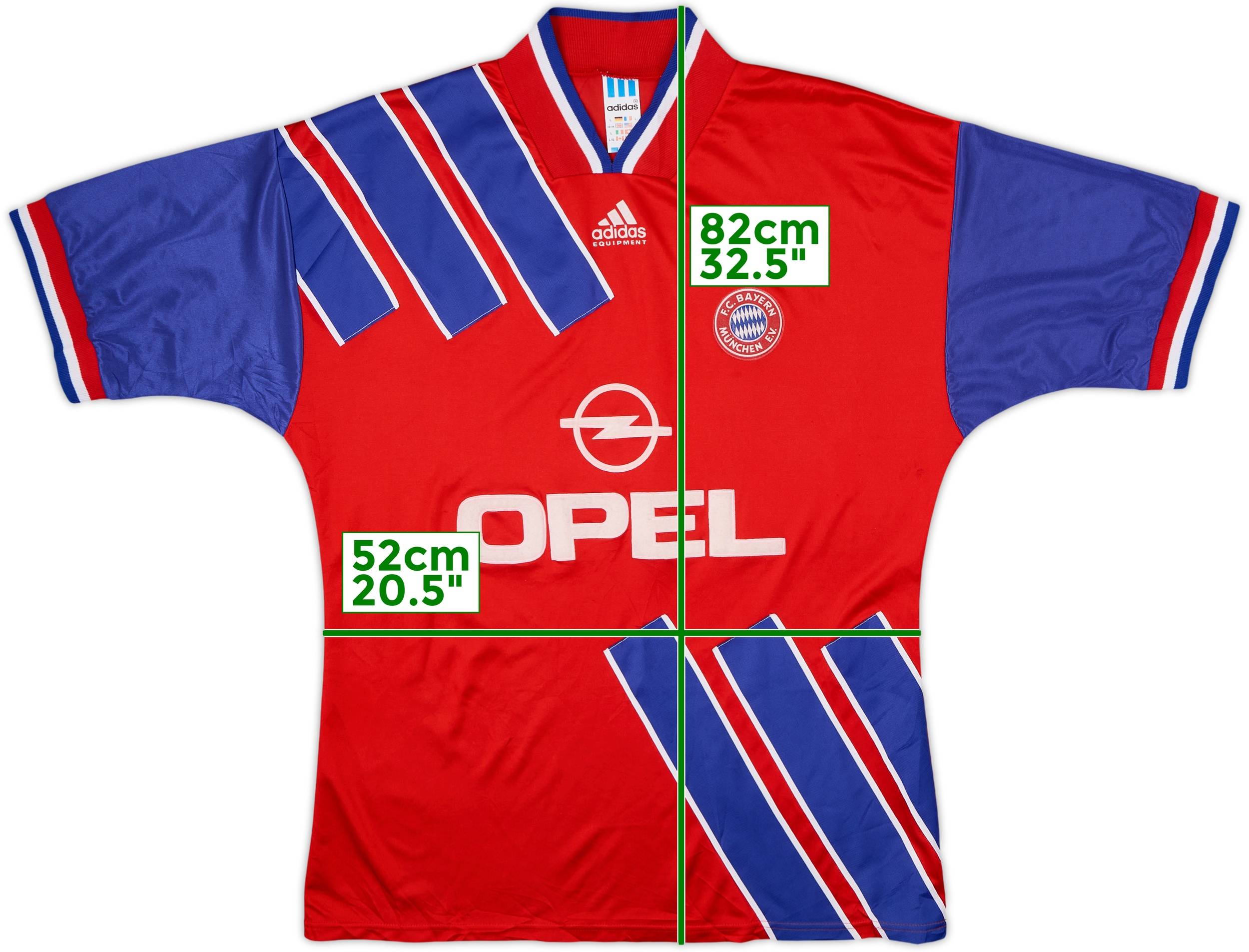 サッカー　1993-95 バイエルンユニホーム　　ゲームシャツ 1993-95 Bayern Munich Home Shirt - 8/10 - (L)