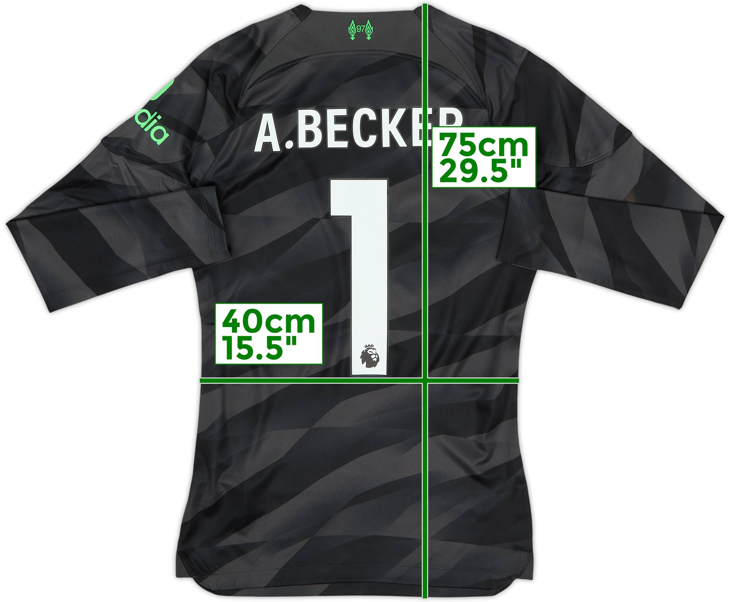 2023-24 Liverpool Authentic GK Shirt A.Becker #1 - 7/10 - (S)
