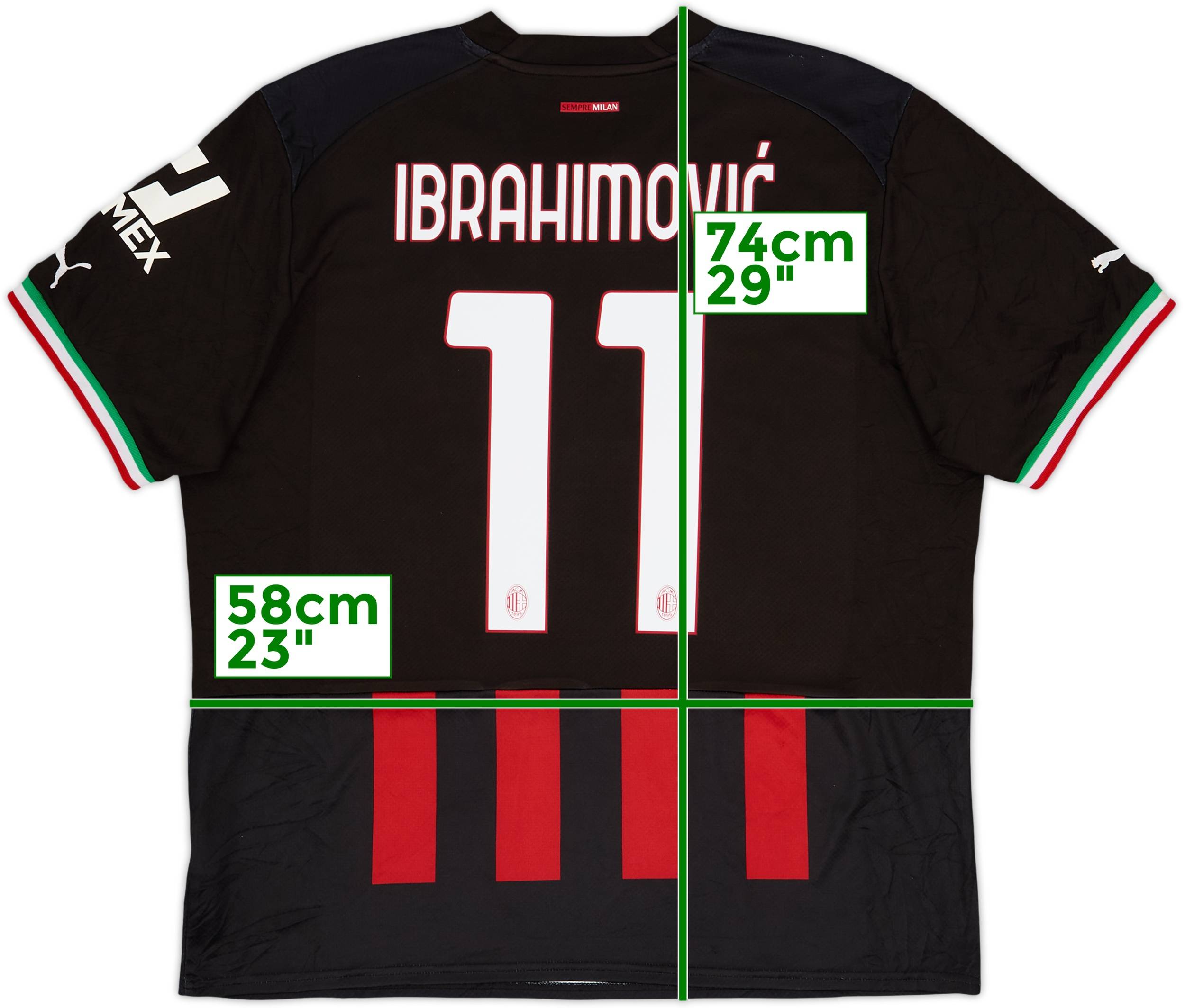 2022-23 AC Milan Home Shirt Ibrahimovic #11 - 10/10 - (XL)
