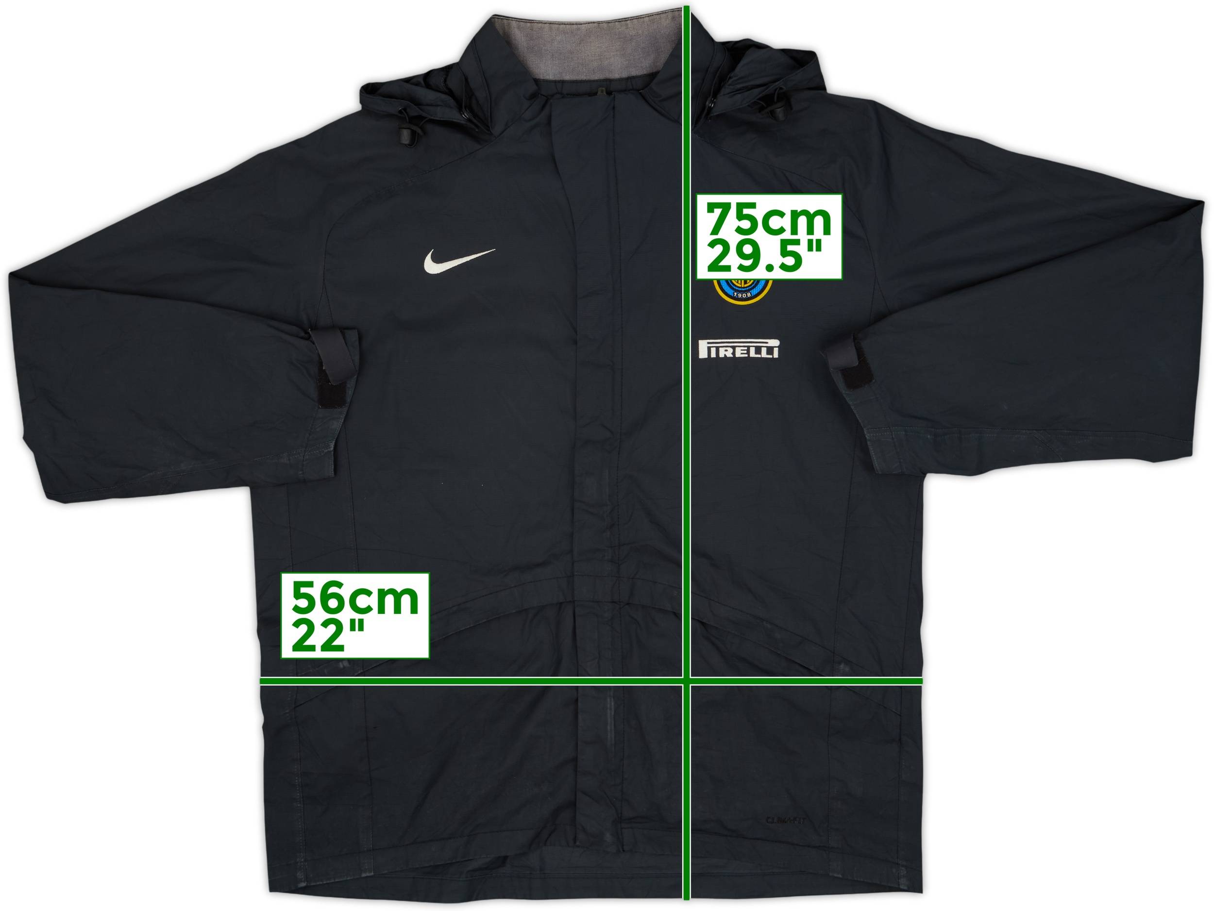 2006-07 Inter Milan Nike Hooded Rain Jacket - 8/10 - (M)