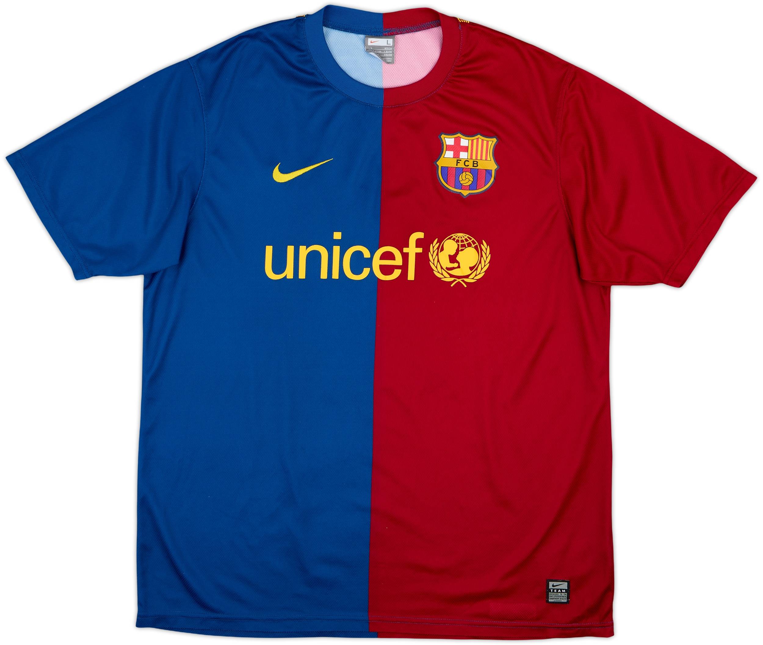 2008-09 Barcelona Basic Home Shirt Messi #10 - 6/10 - (L)