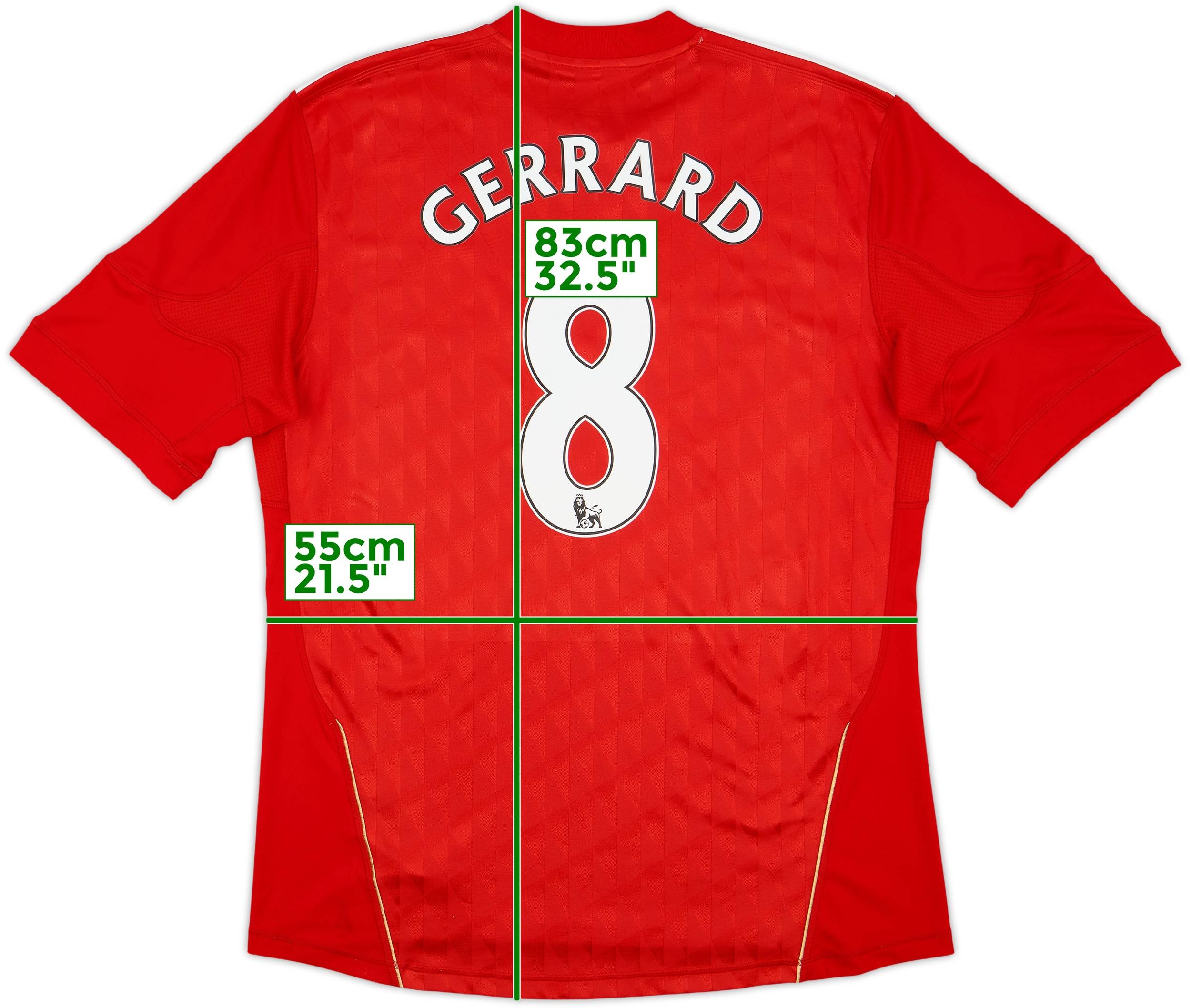 2010-12 Liverpool Home Shirt Gerrard #8 - 7/10 - (L)