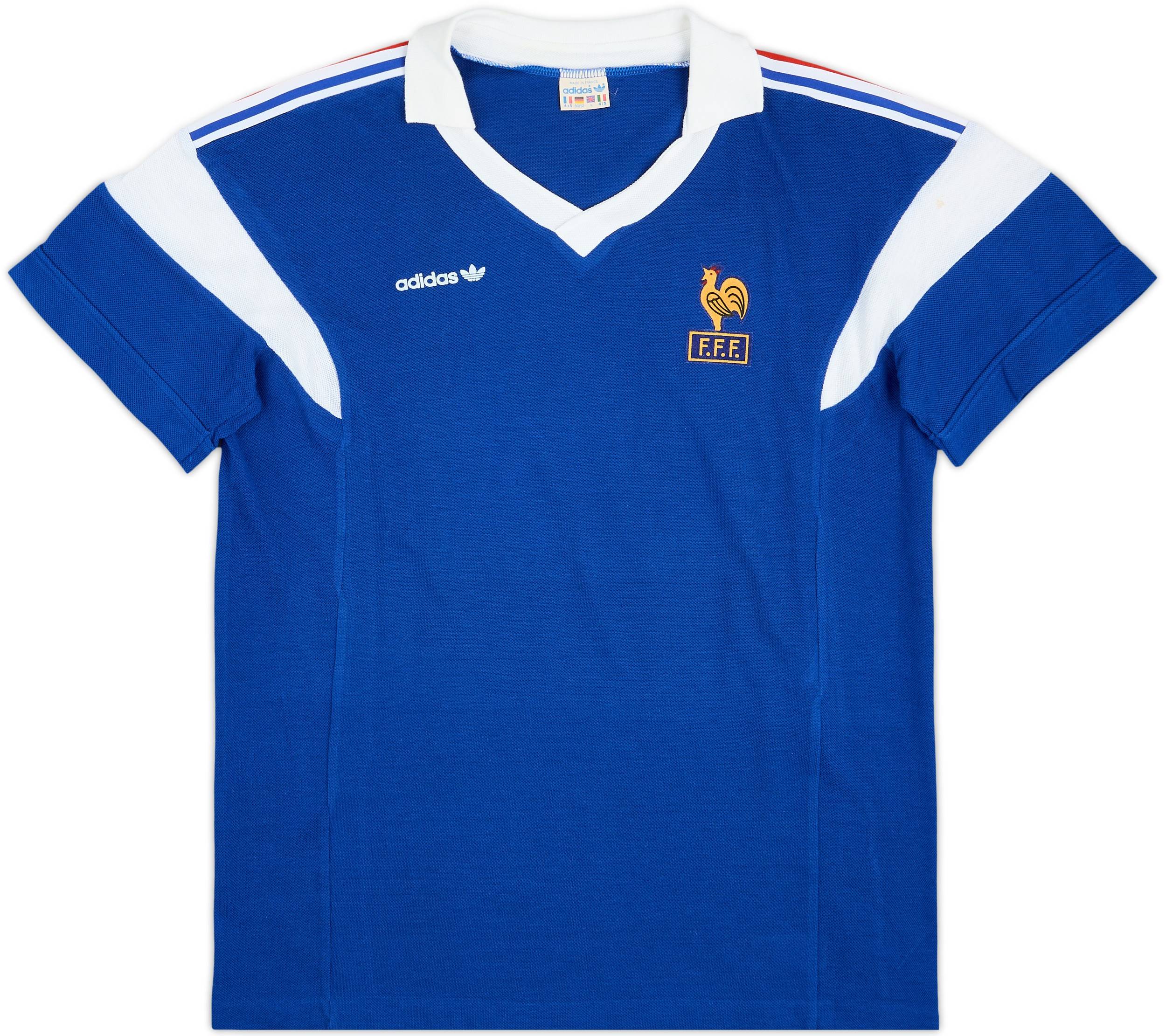 1986-87 France U-21 Match Issue Home Shirt #14