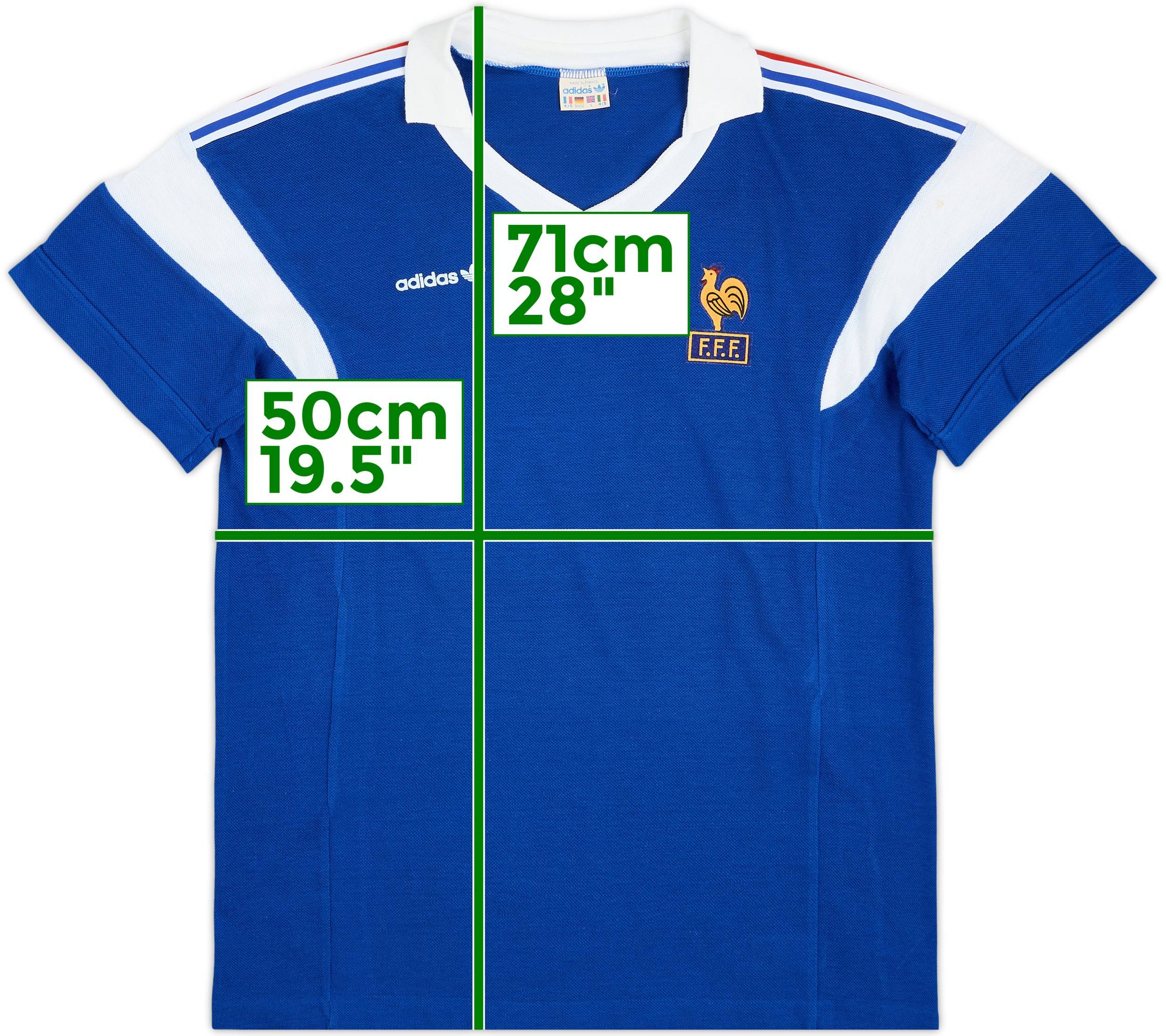 1986-87 France U-21 Match Issue Home Shirt #14