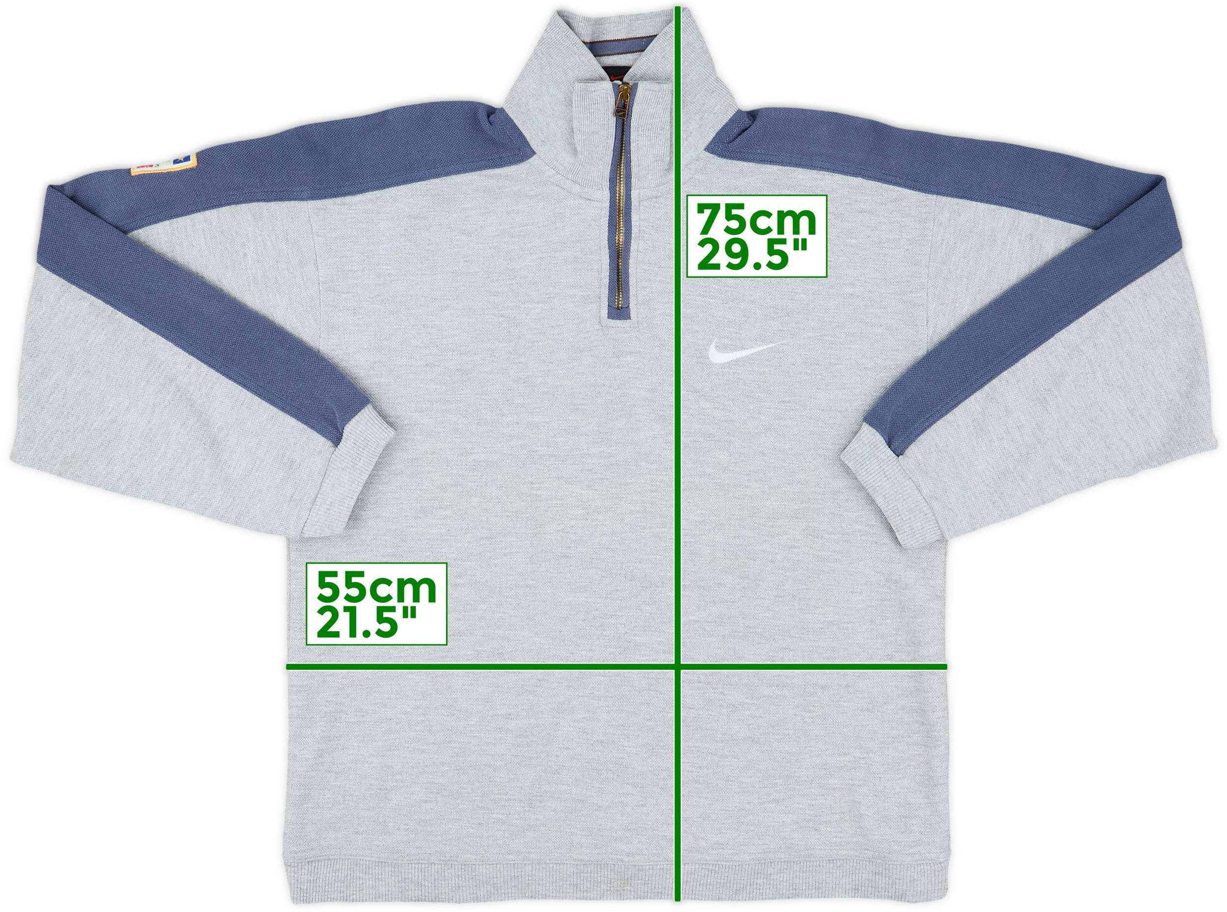 1996-97 Italy Nike 1/4 Zip Sweat Top - 9/10 - (S)