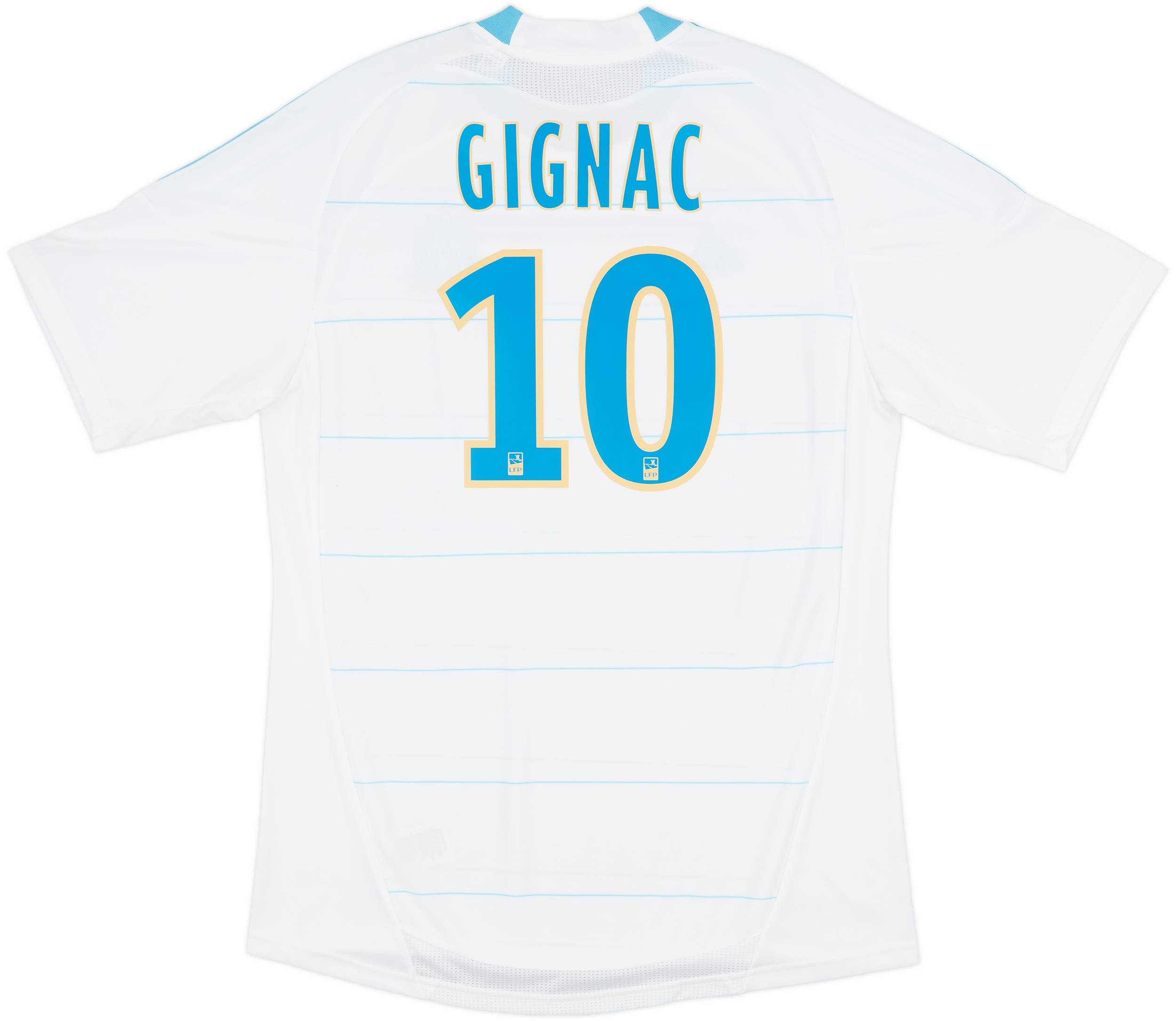 2010-11 Olympique Marseille Home Shirt Gignac #10 - 10/10 - (L)