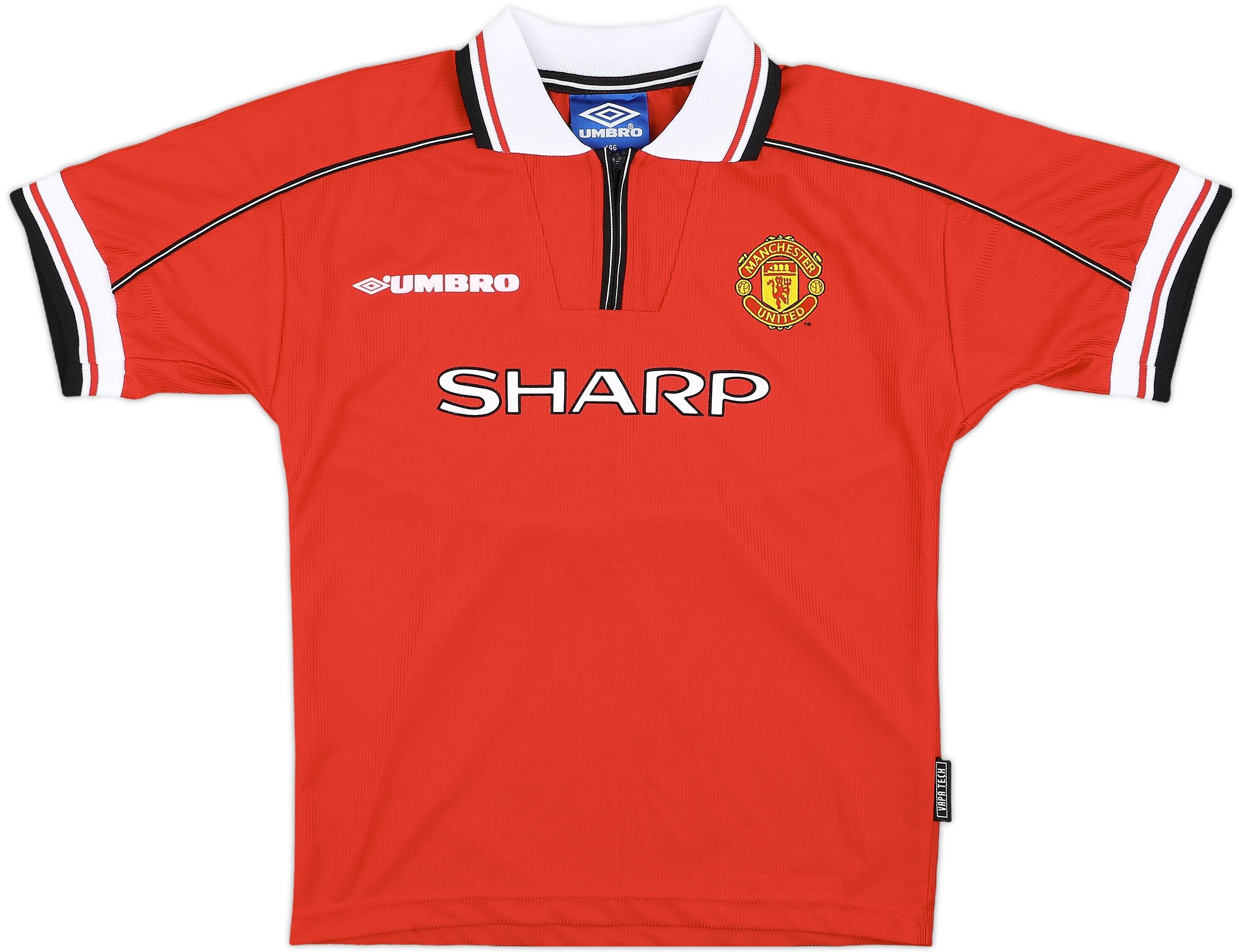 1998-00 Manchester United Home Shirt - 8/10 - (M.Boys)