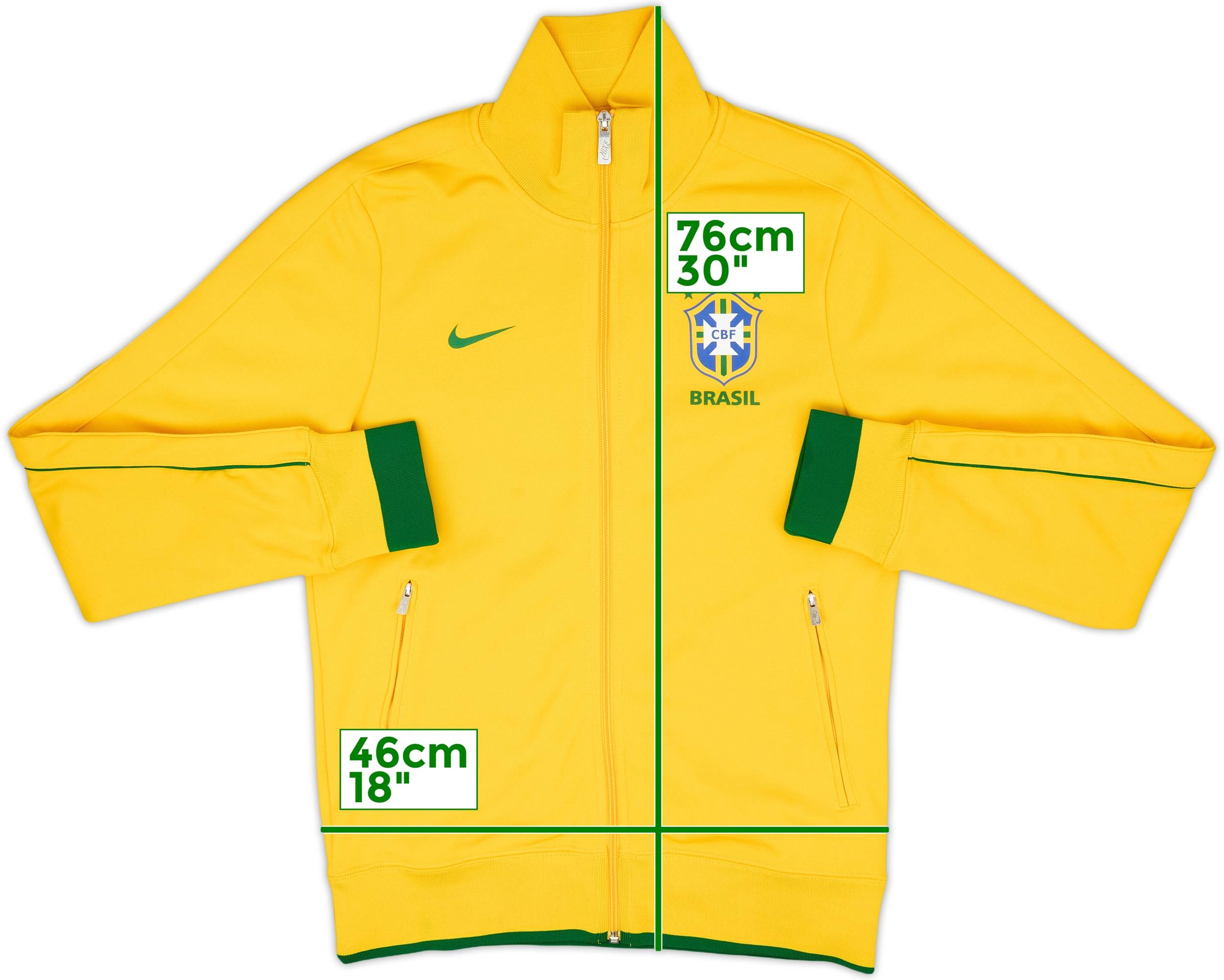 2012-13 Brazil Nike N98 Track Jacket - 8/10 - (S)