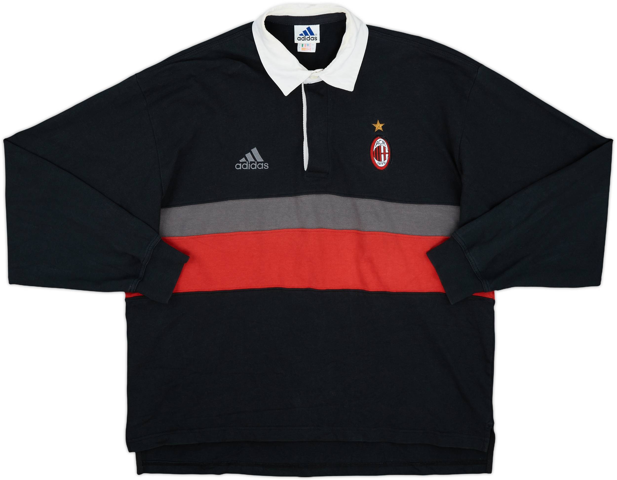 2000-01 AC Milan adidas Polo L/S Shirt 8/10 (L)