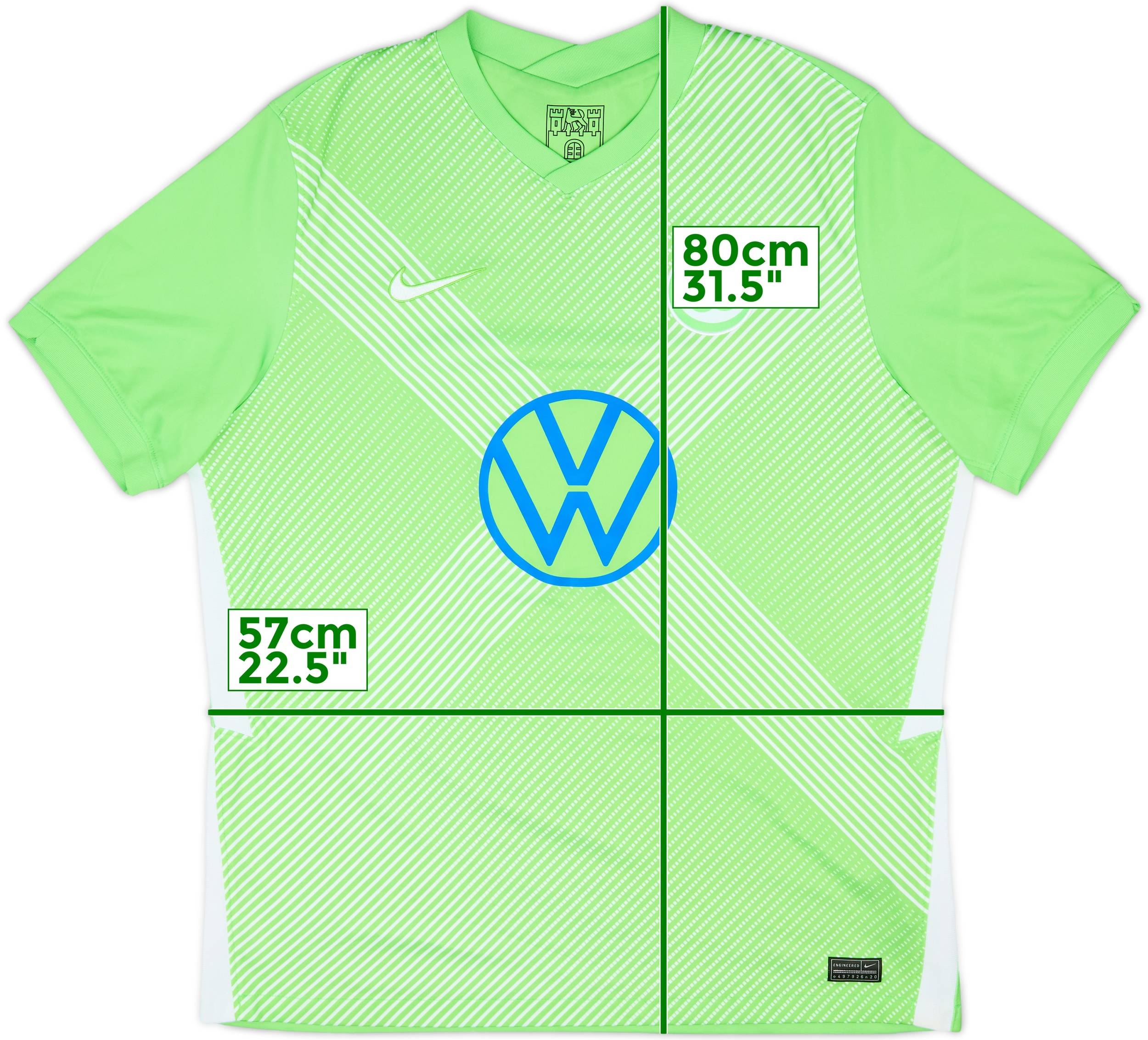 2020-21 Wolfsburg Home Shirt 10/10 (XL)