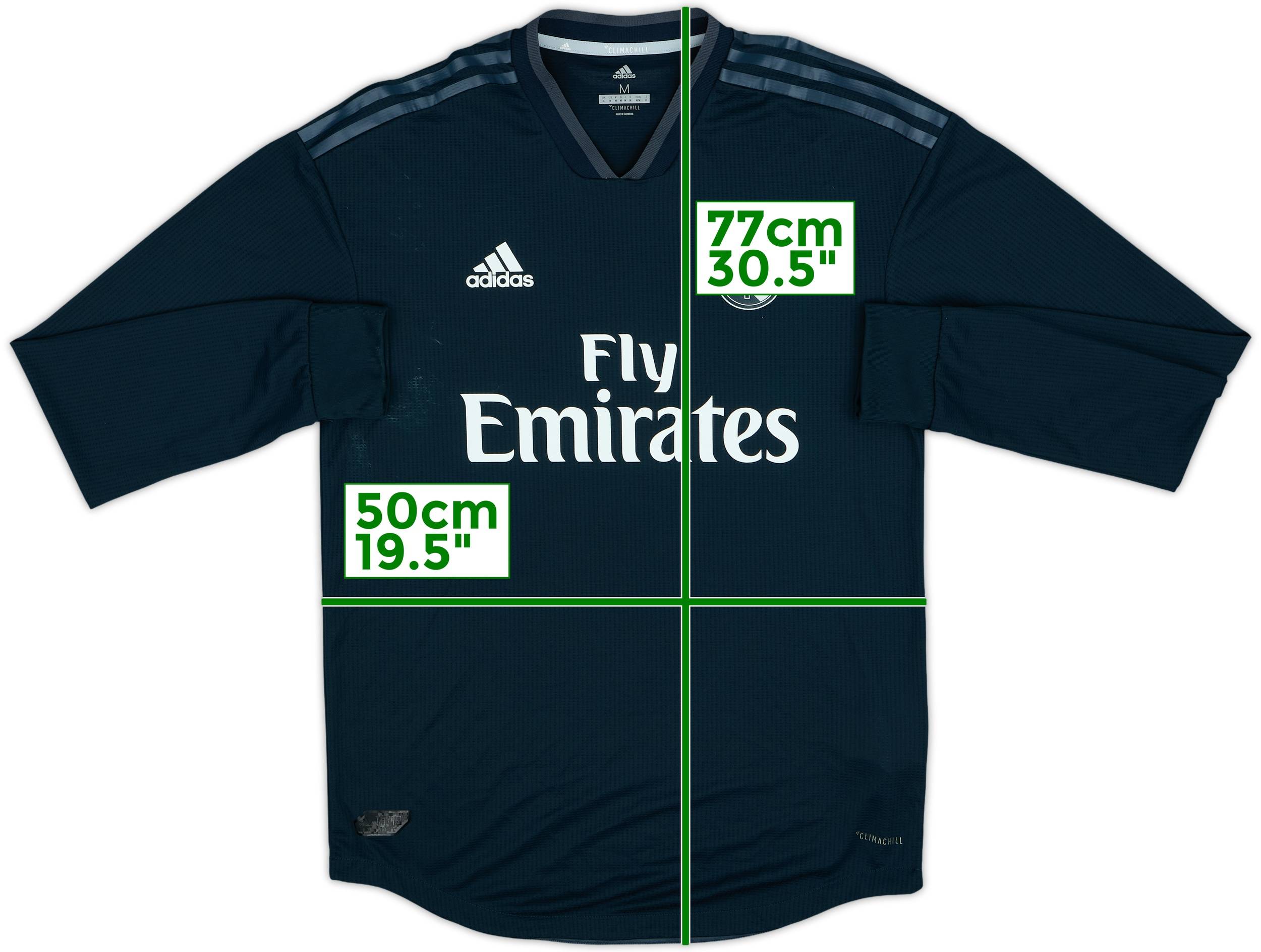 Real Madrid ユニフォーム【Lサイズ】 2018-19 Real Madrid Authentic Away L/S Shirt - 6/10 - (M)