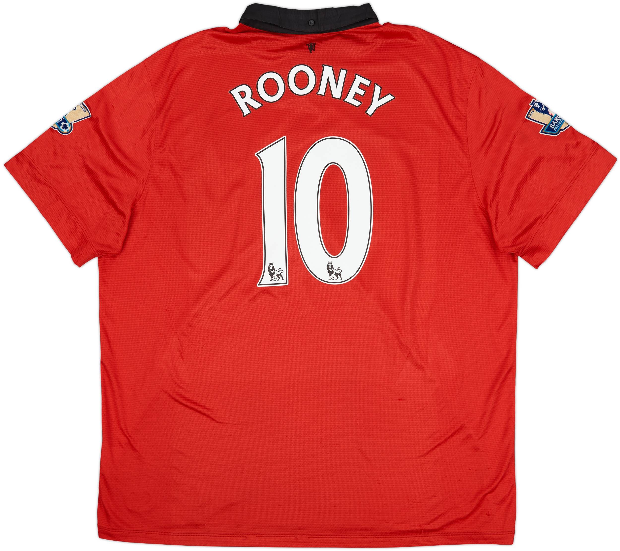 2013-14 Manchester United Home Shirt Rooney #10 - 6/10 - (3XL)