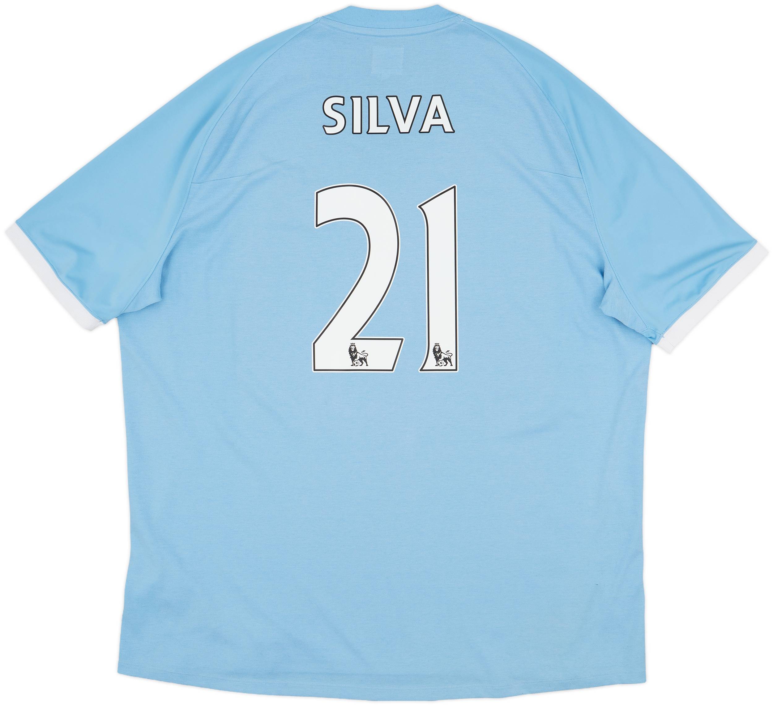 2010-11 Manchester City Home Shirt Silva #21 - 8/10 - (3XL)