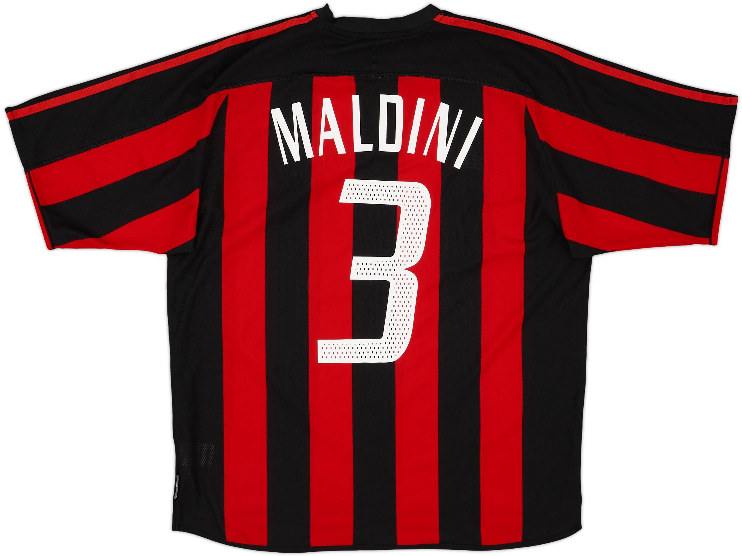 【希少レア】00s AC Milan Soccer Shirt Maldini 1998-00 AC Milan Home Shirt Maldini #3 - 7/10 - (M)