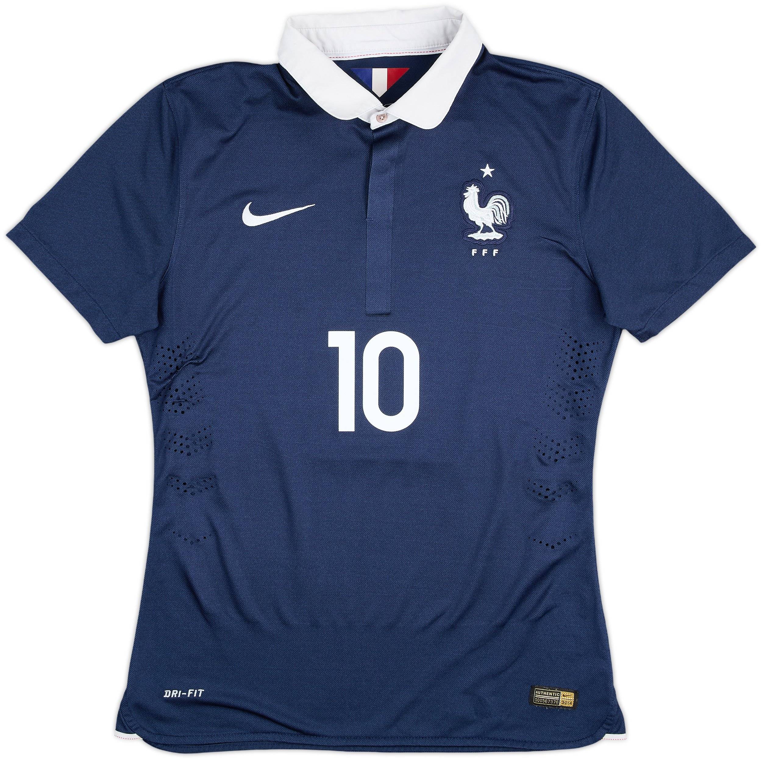 フランス代表 BENZEMA 10 シャツ 2014-15 France Player Issue Home Shirt Benzema #10 - 7/10 - (M)
