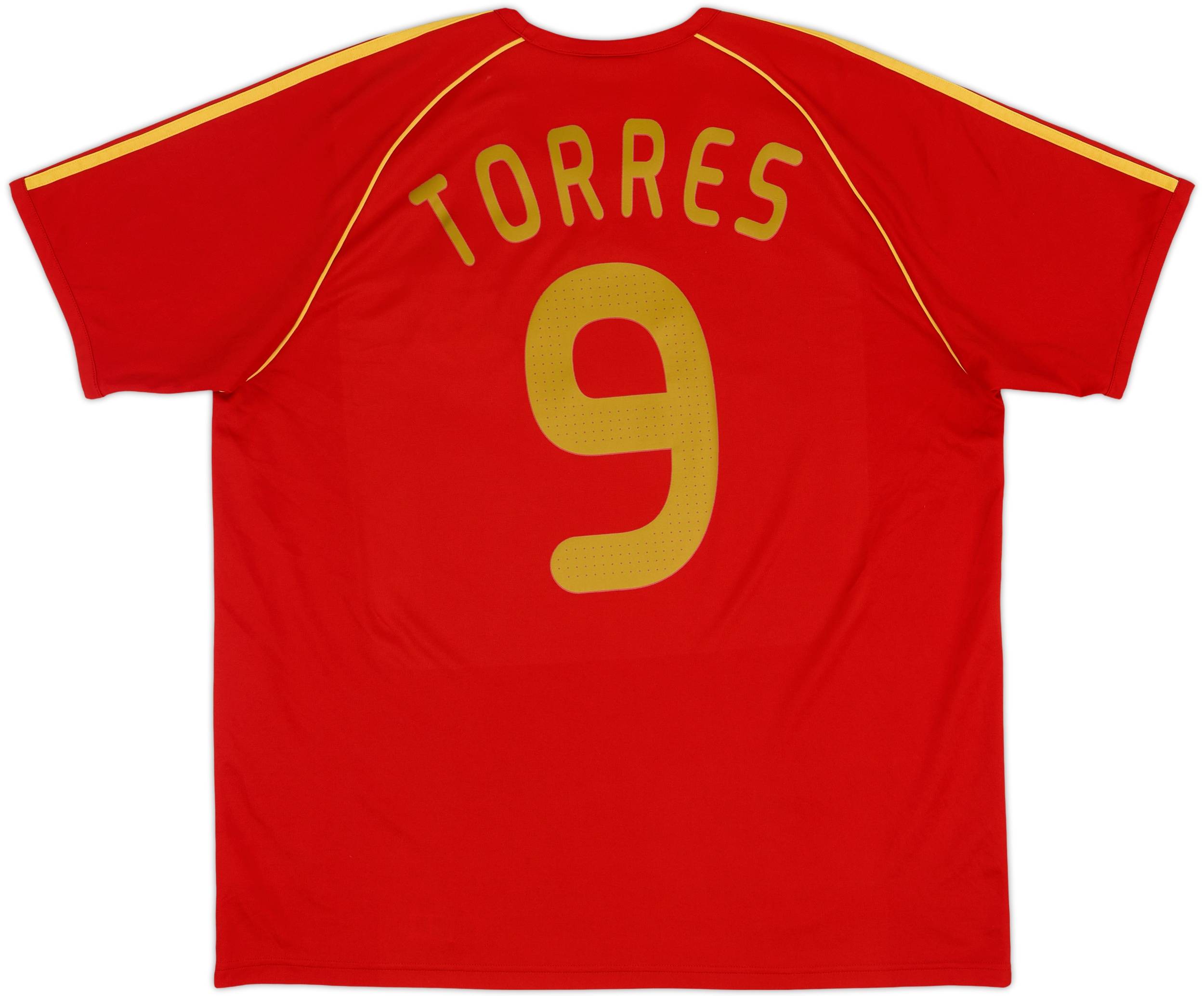 2008-09 Spain Basic Home Shirt Torres #9 - 5/10 - (XL)