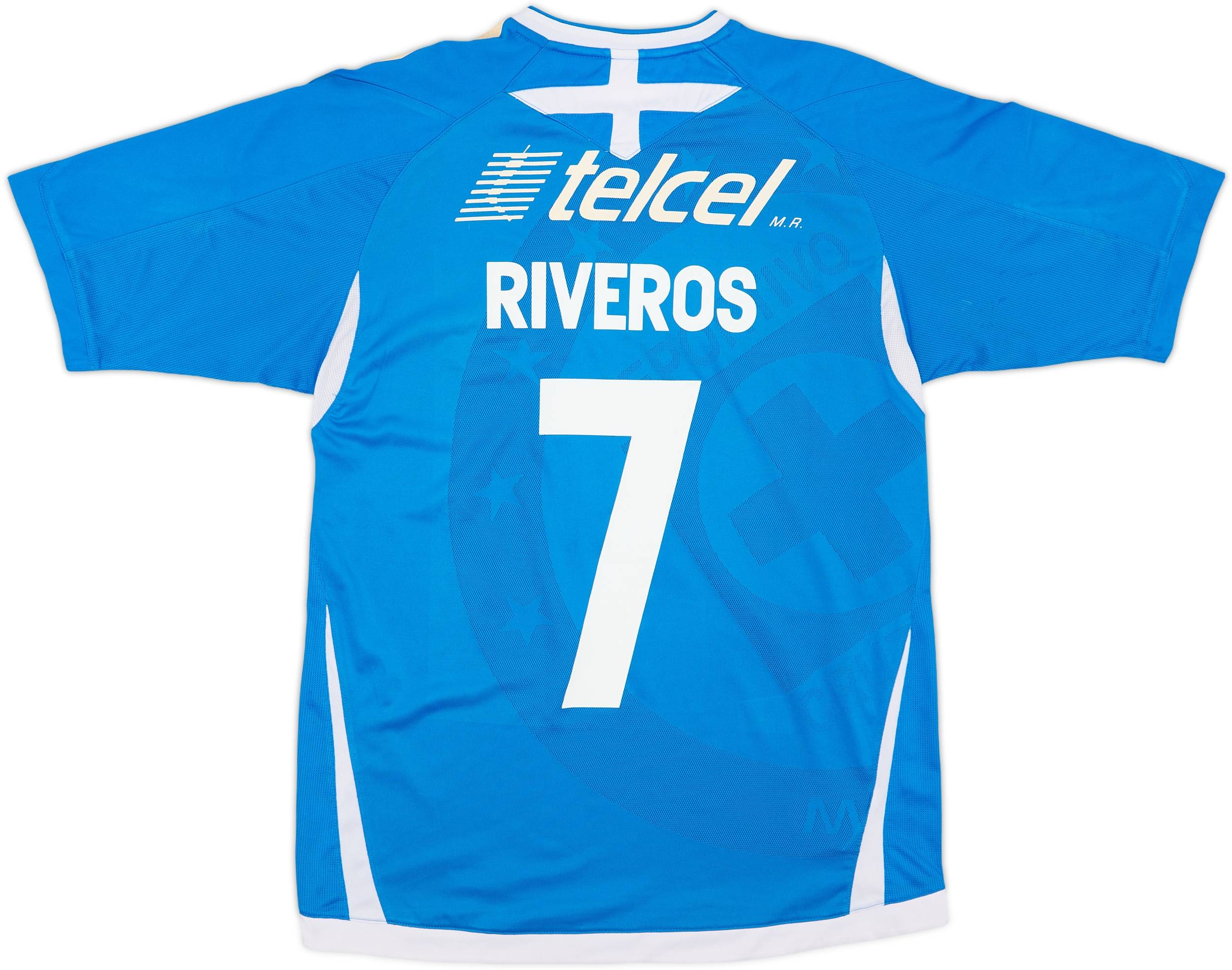 2008-09 Cruz Azul Home Shirt Riveros #7 - 8/10 - (S)