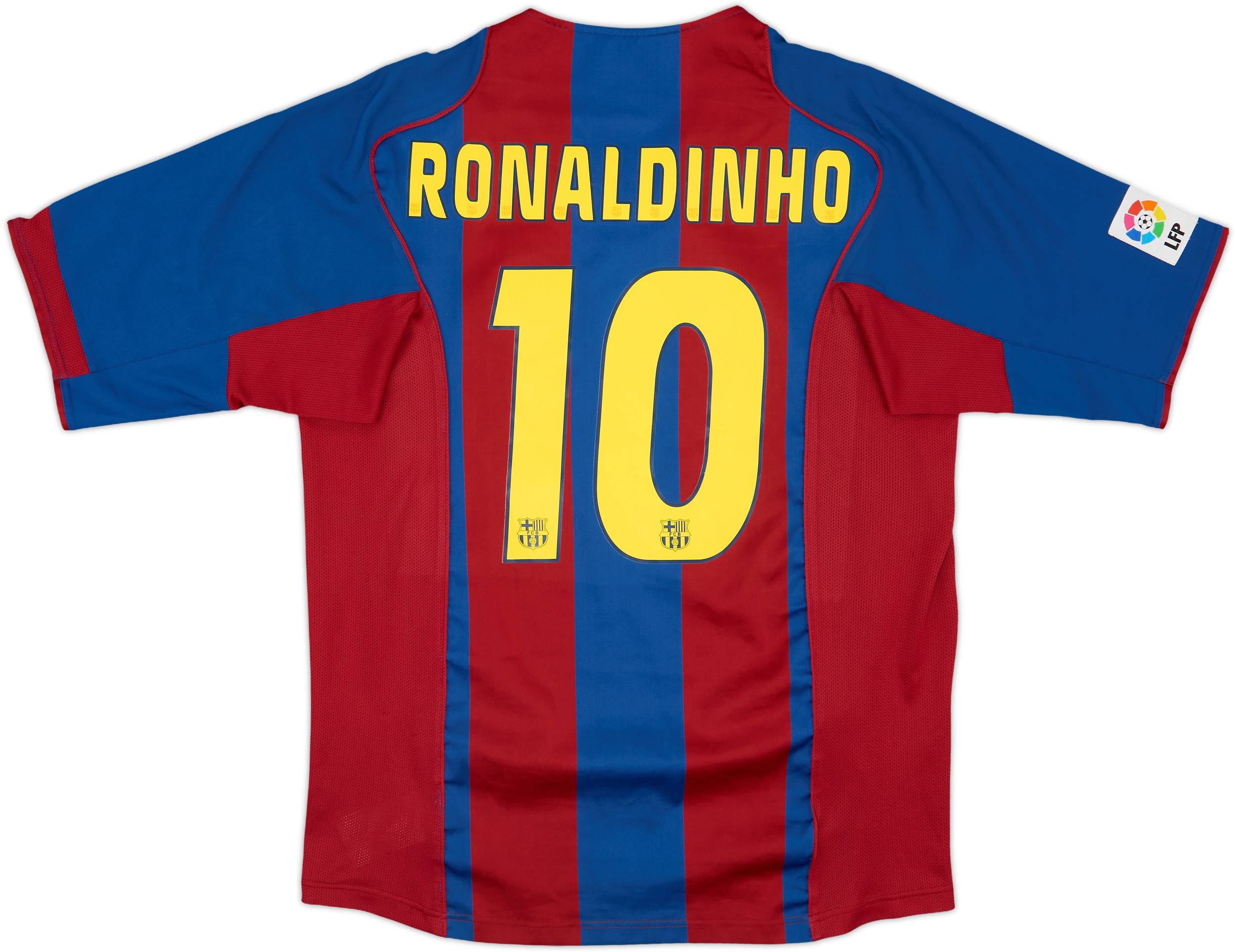 2004-05 Barcelona Home Shirt Ronaldinho #10 - 7/10 - (L)