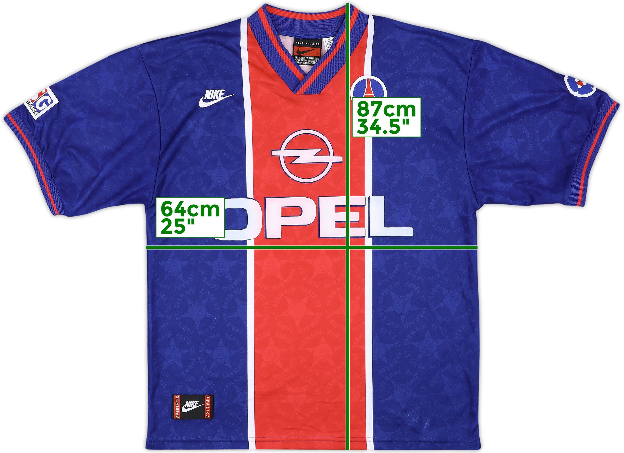 1995-96 Paris Saint-Germain Home Shirt - 9/10 - (L)
