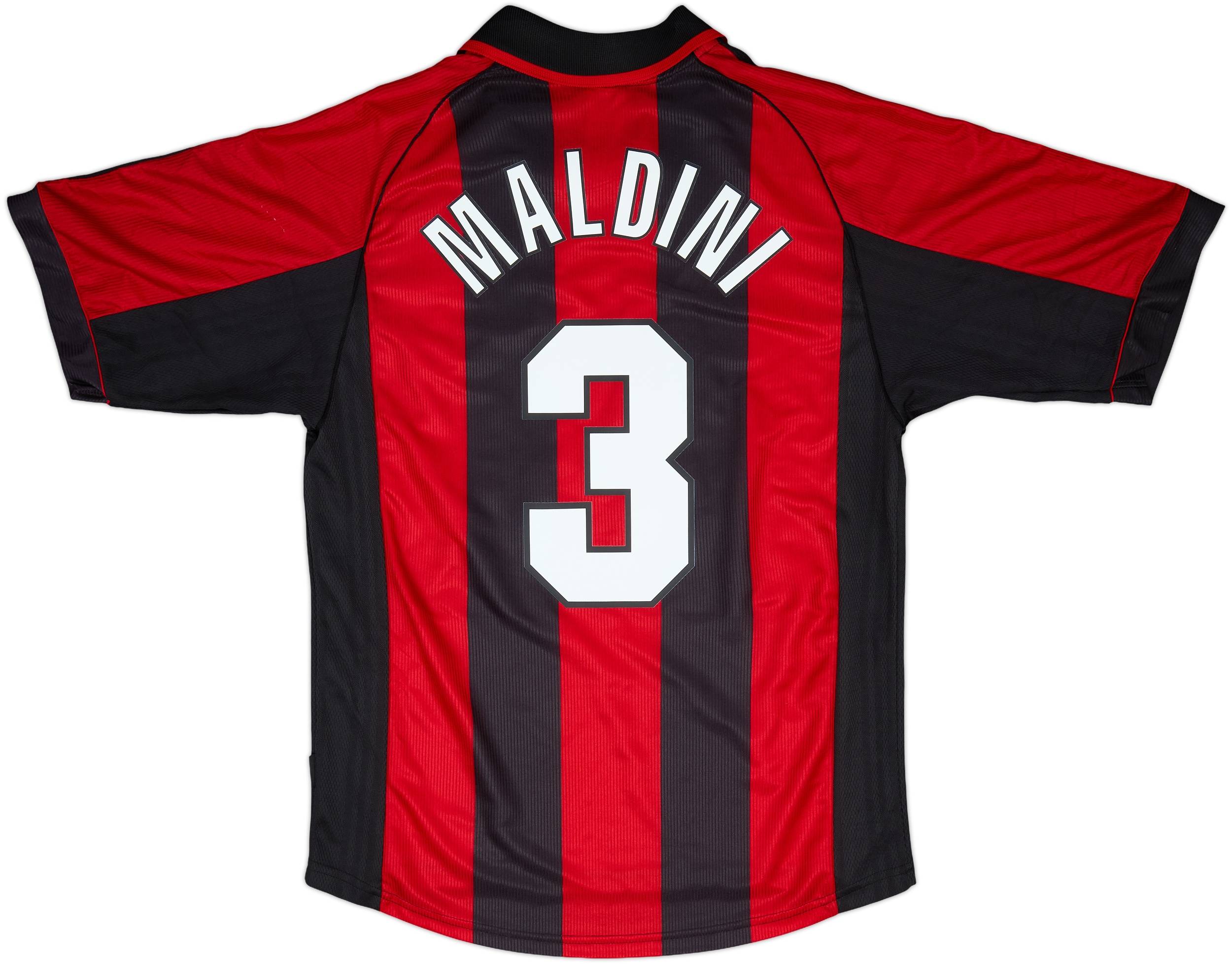 1998-00 AC Milan Home Shirt Maldini #3 - 8/10 - (M)