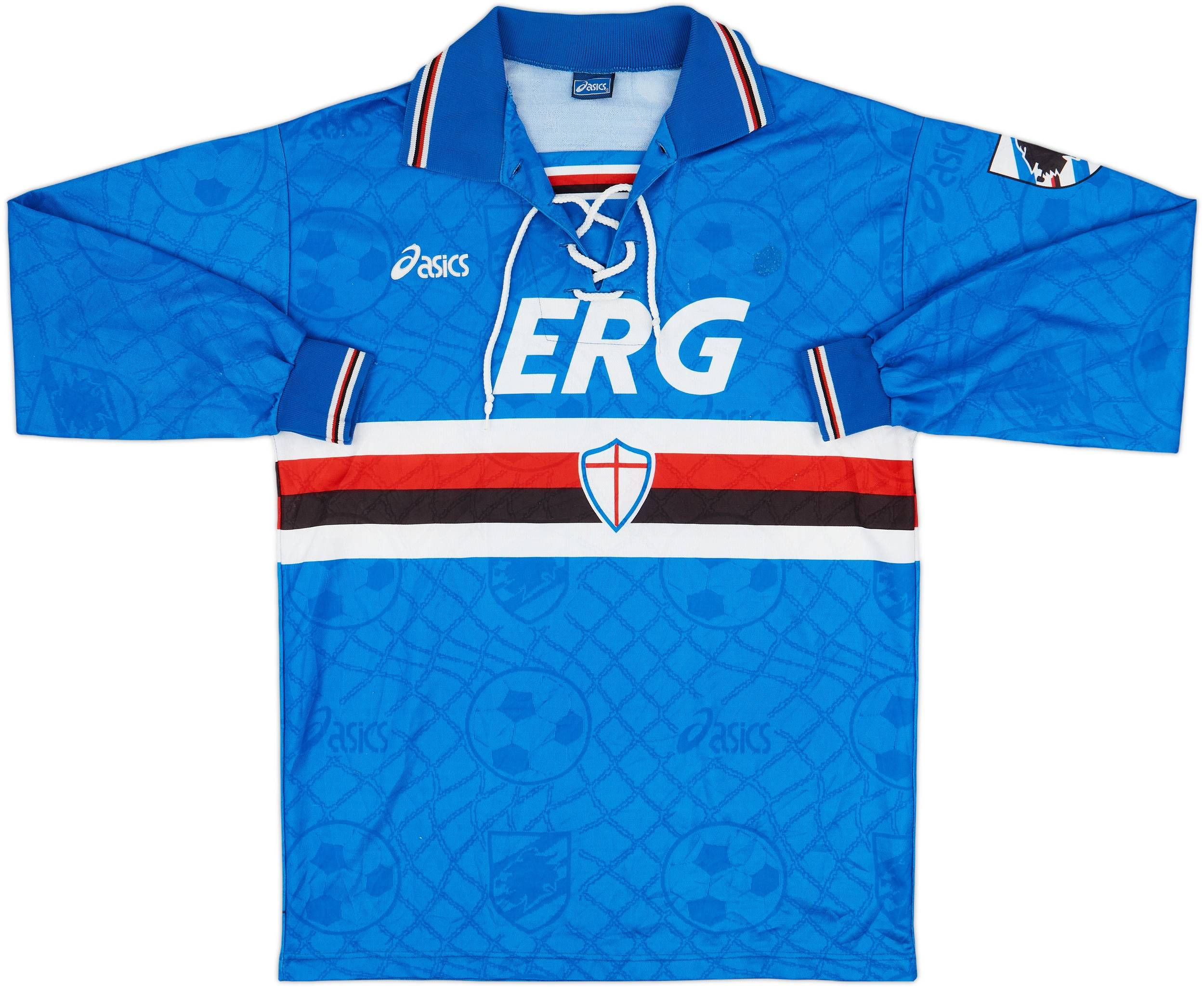 1994-95 Sampdoria Home L/S Shirt - 8/10 - (XL)