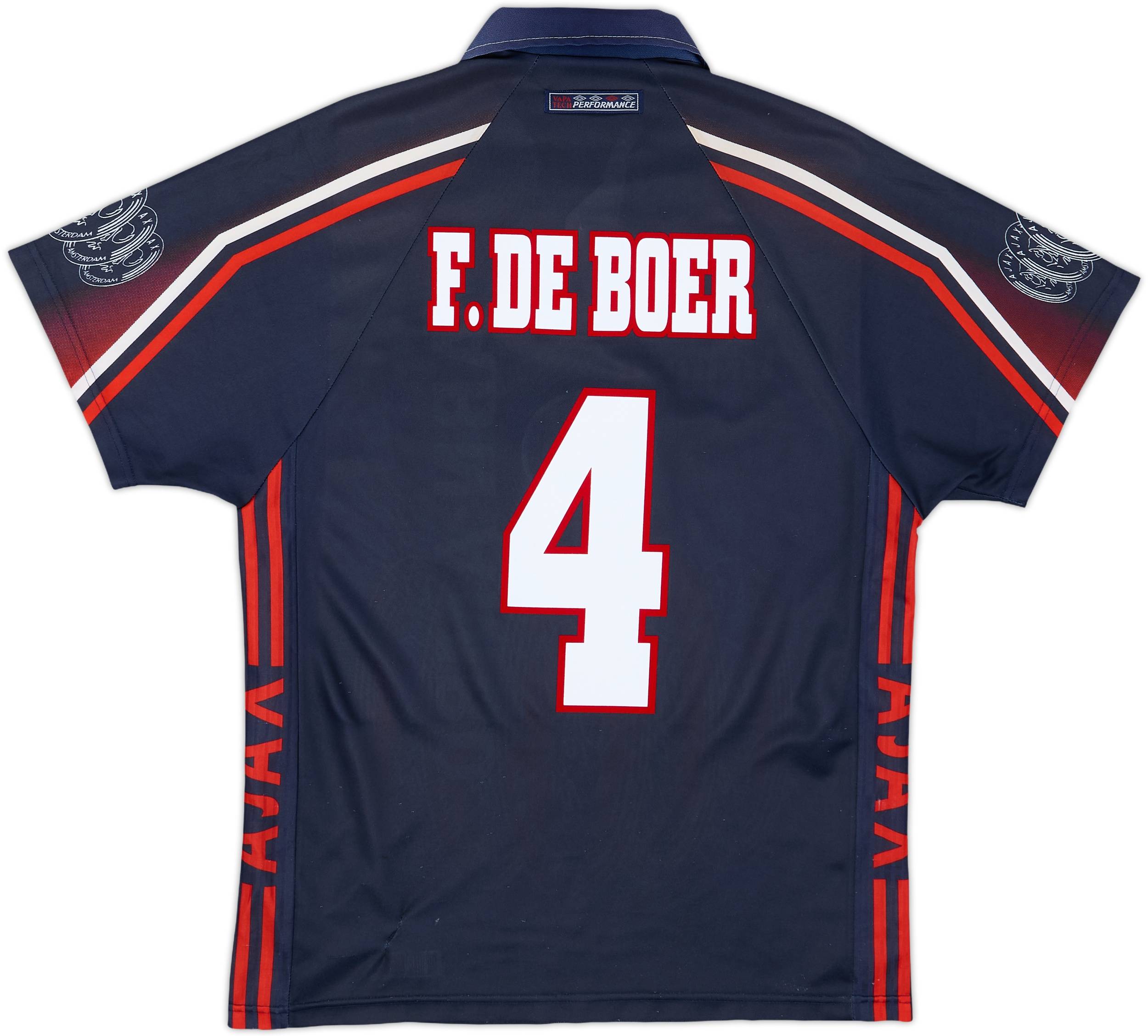 1997-98 Ajax Away Shirt F.De Boer #4 - 6/10 - (M)