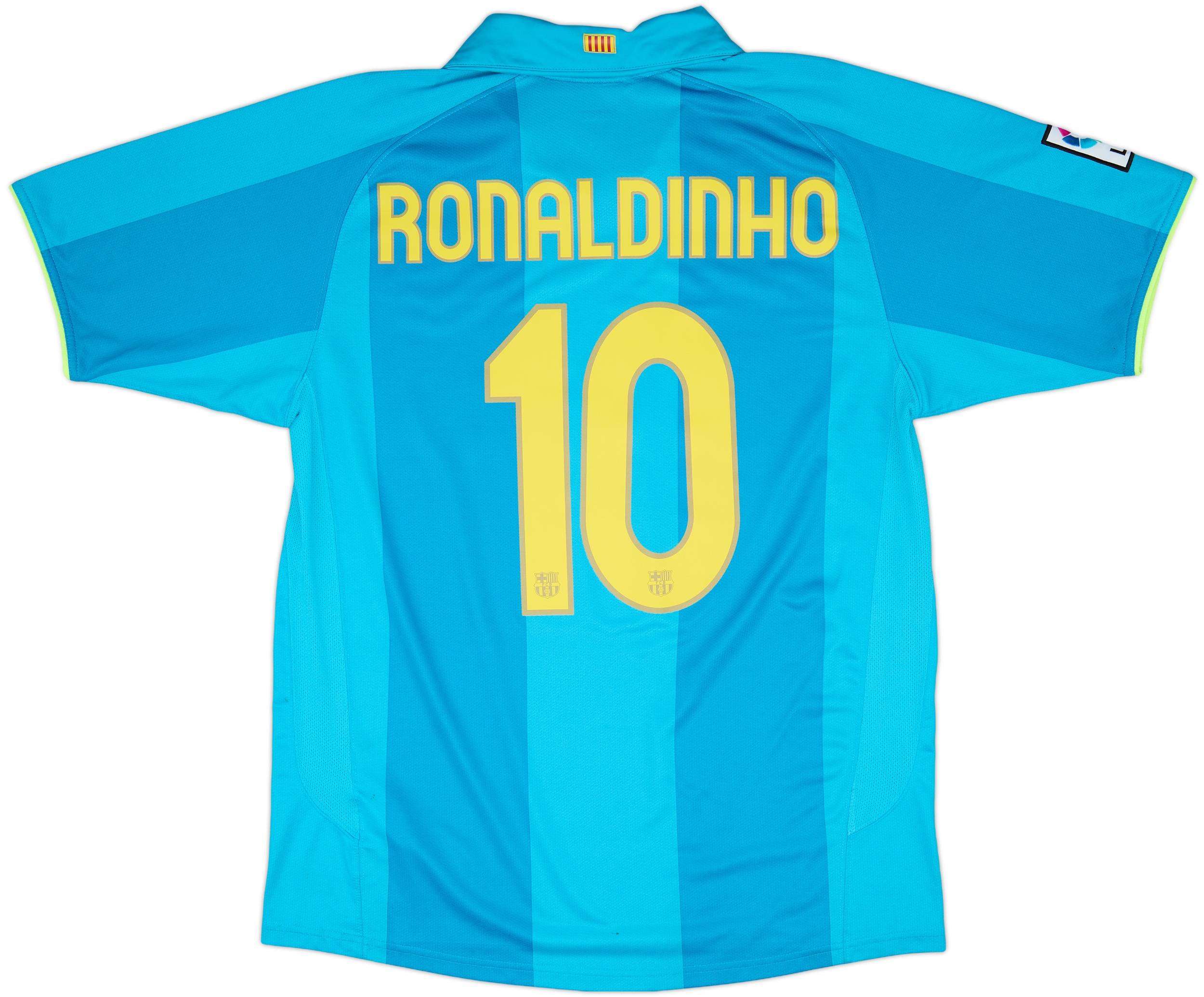 2007-09 Barcelona Away Shirt Ronaldinho #10 - 8/10 - (L)