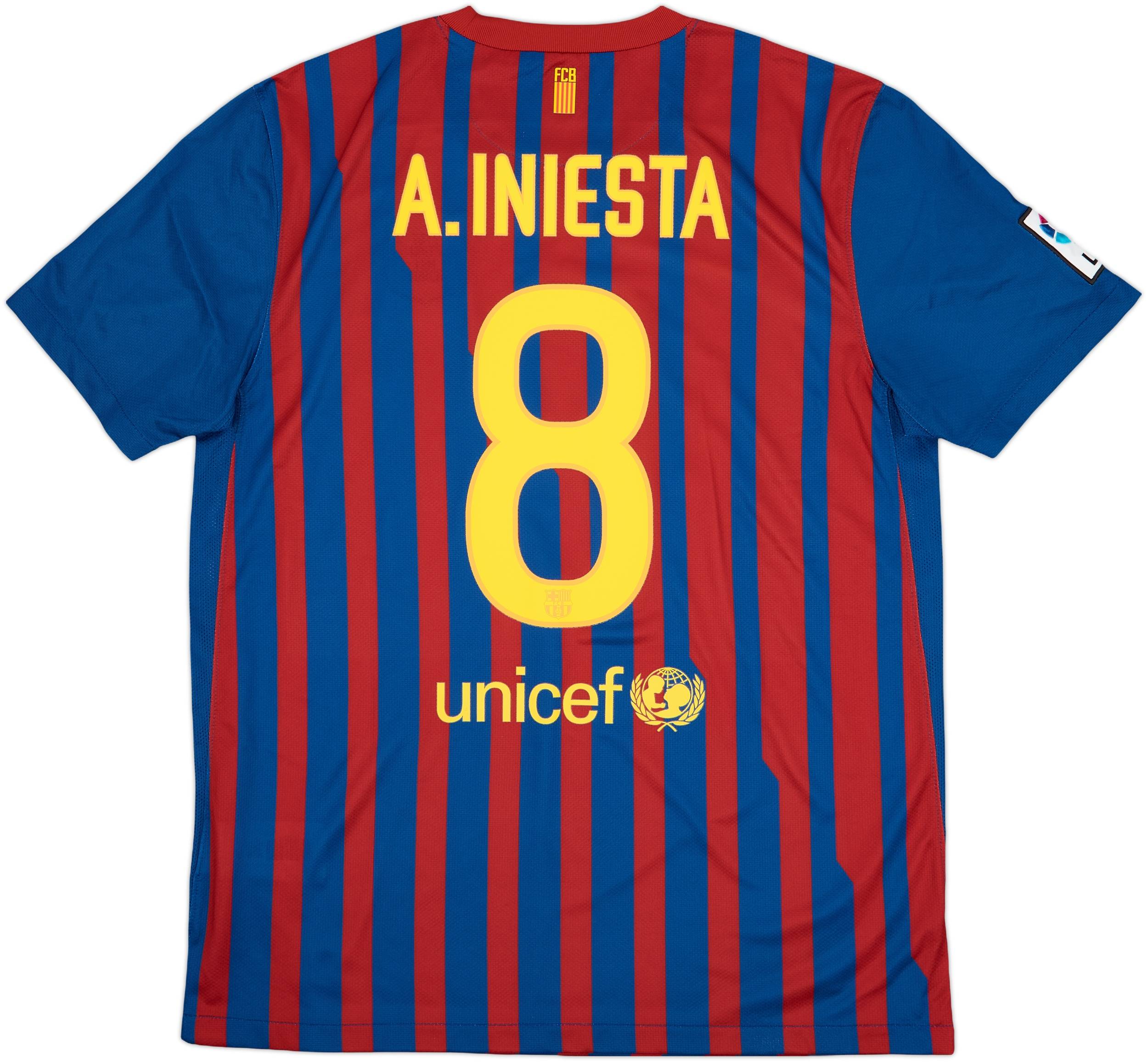 2011-12 Barcelona Home Shirt A.Iniesta #8 - 8/10 - (L)