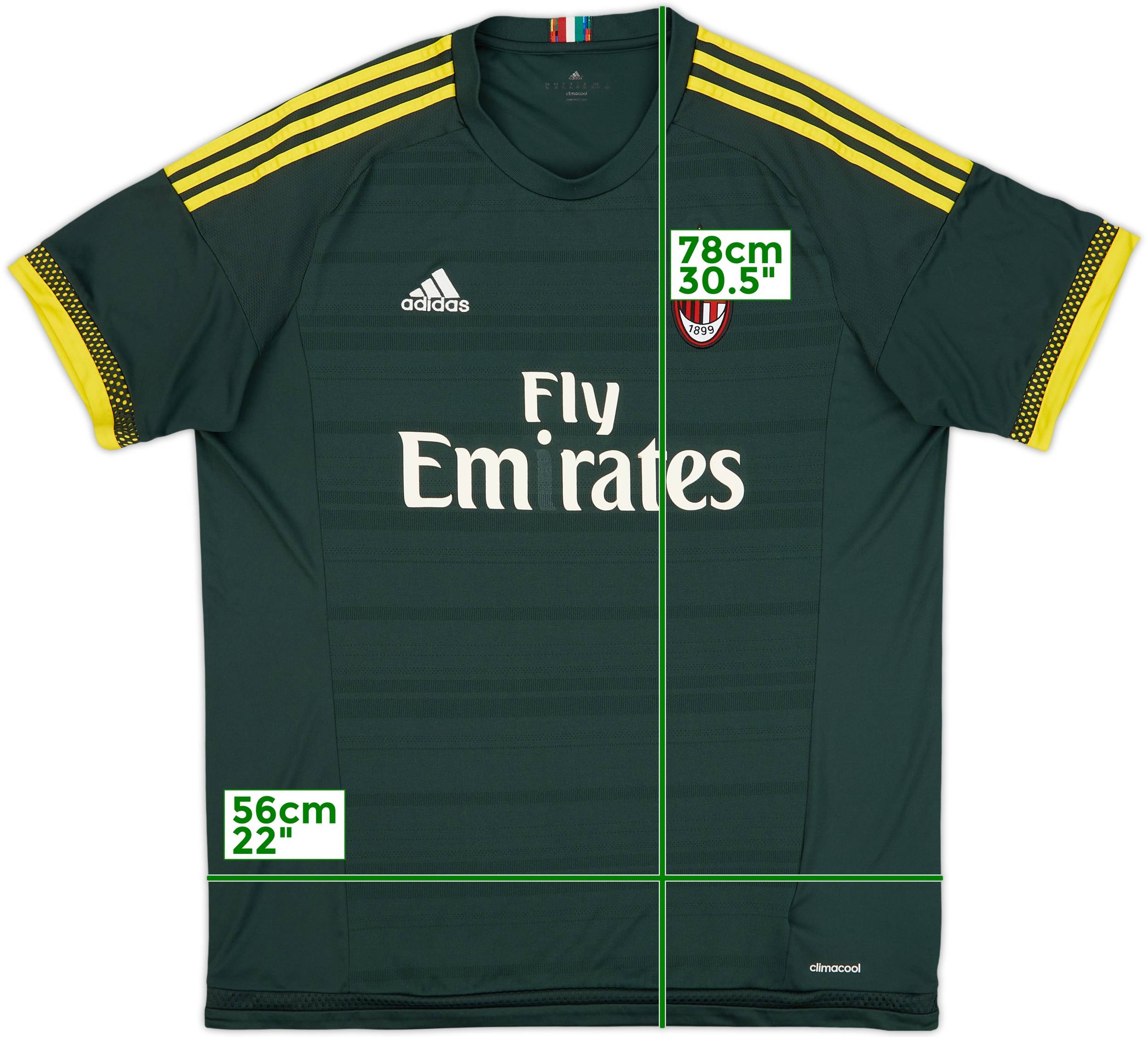2015-16 AC Milan Third Shirt - 4/10 - (XL)