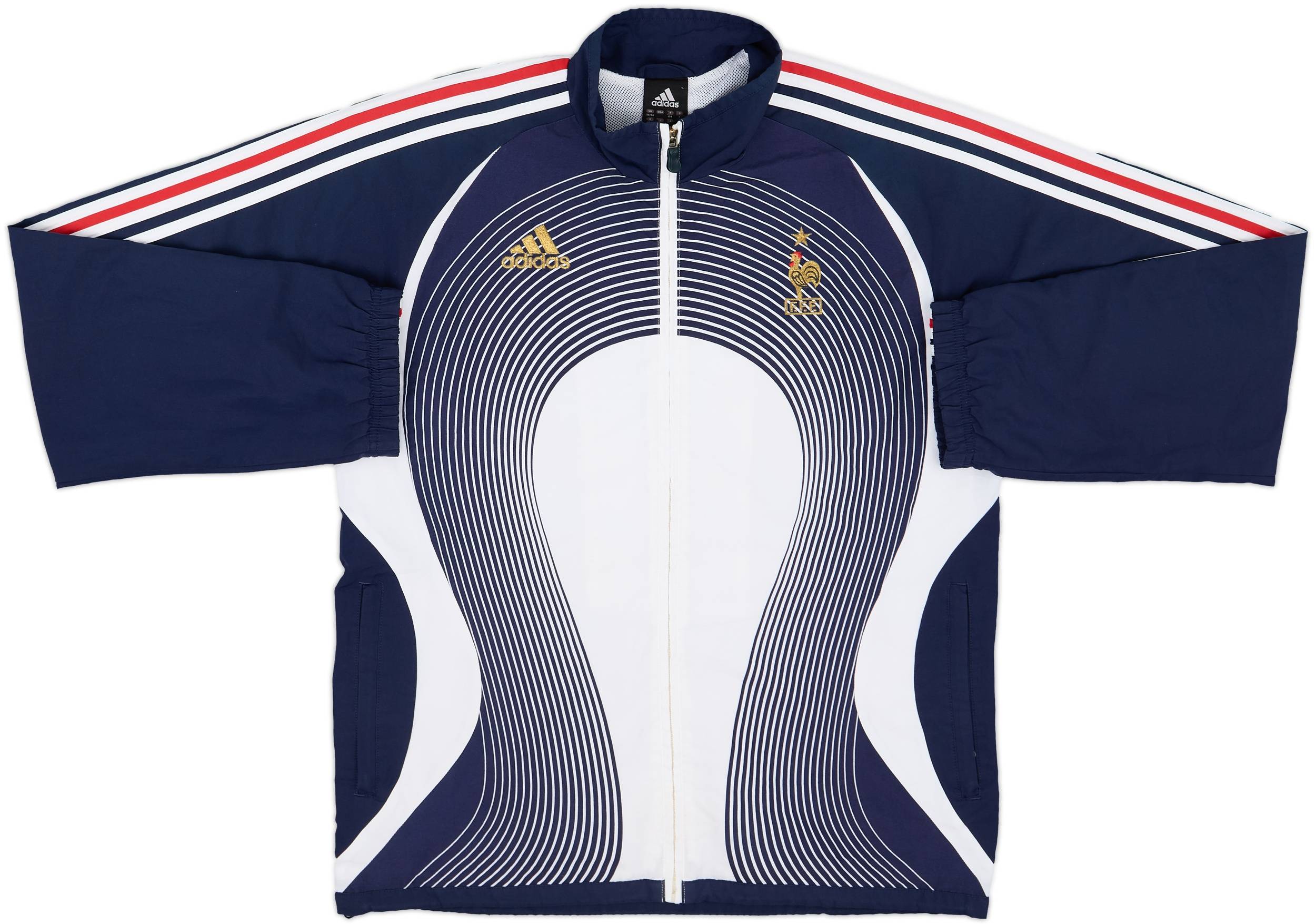 adidas フランス代表 ピステ ウィンドブレーカー トラックジャケット 2005-06 France adidas Track Jacket - 8/10 - (M)