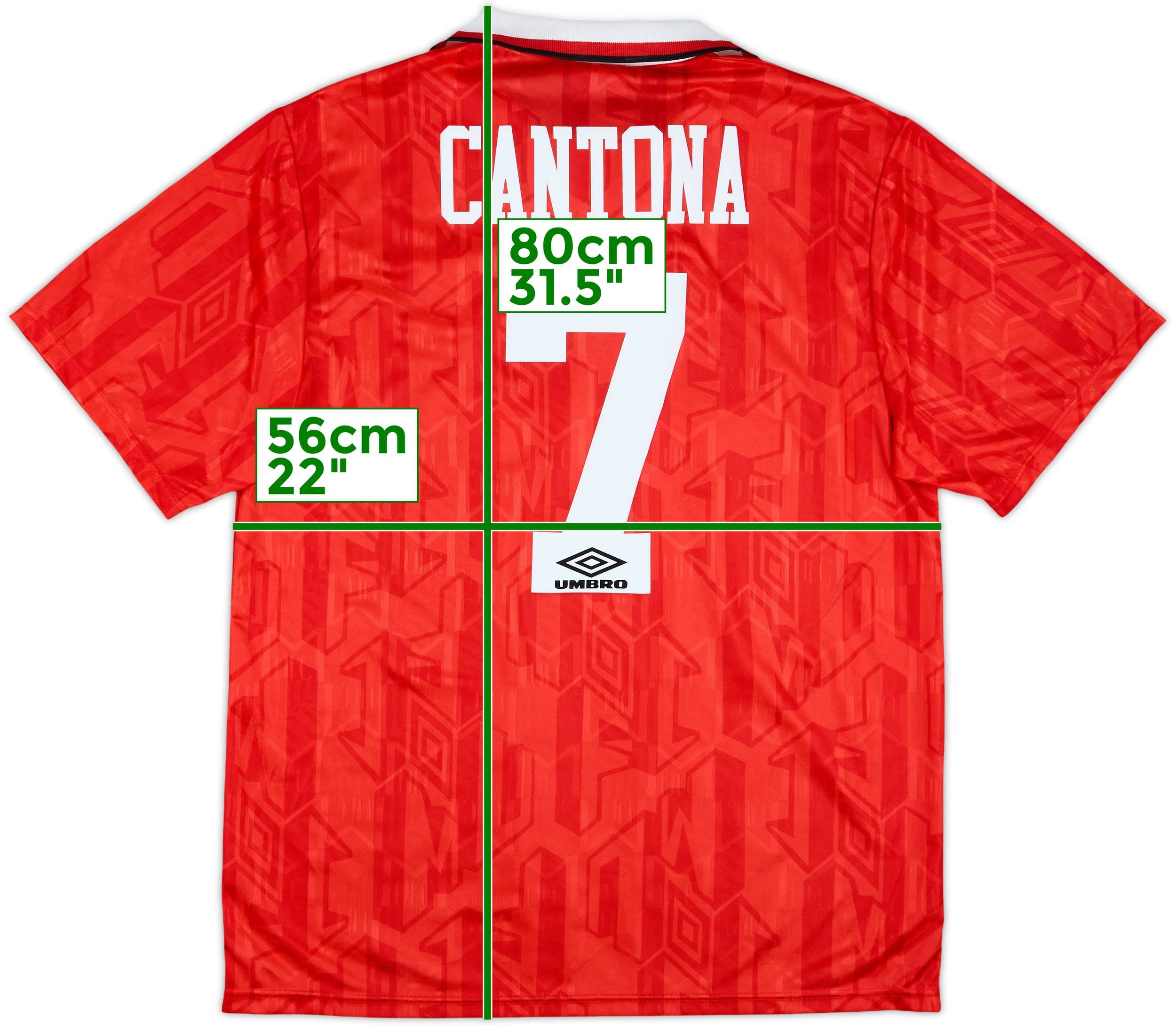 Umbro CANTONA 7 サッカーシャツ 1992-94 Manchester United 'Champions' Home Shirt Cantona #7