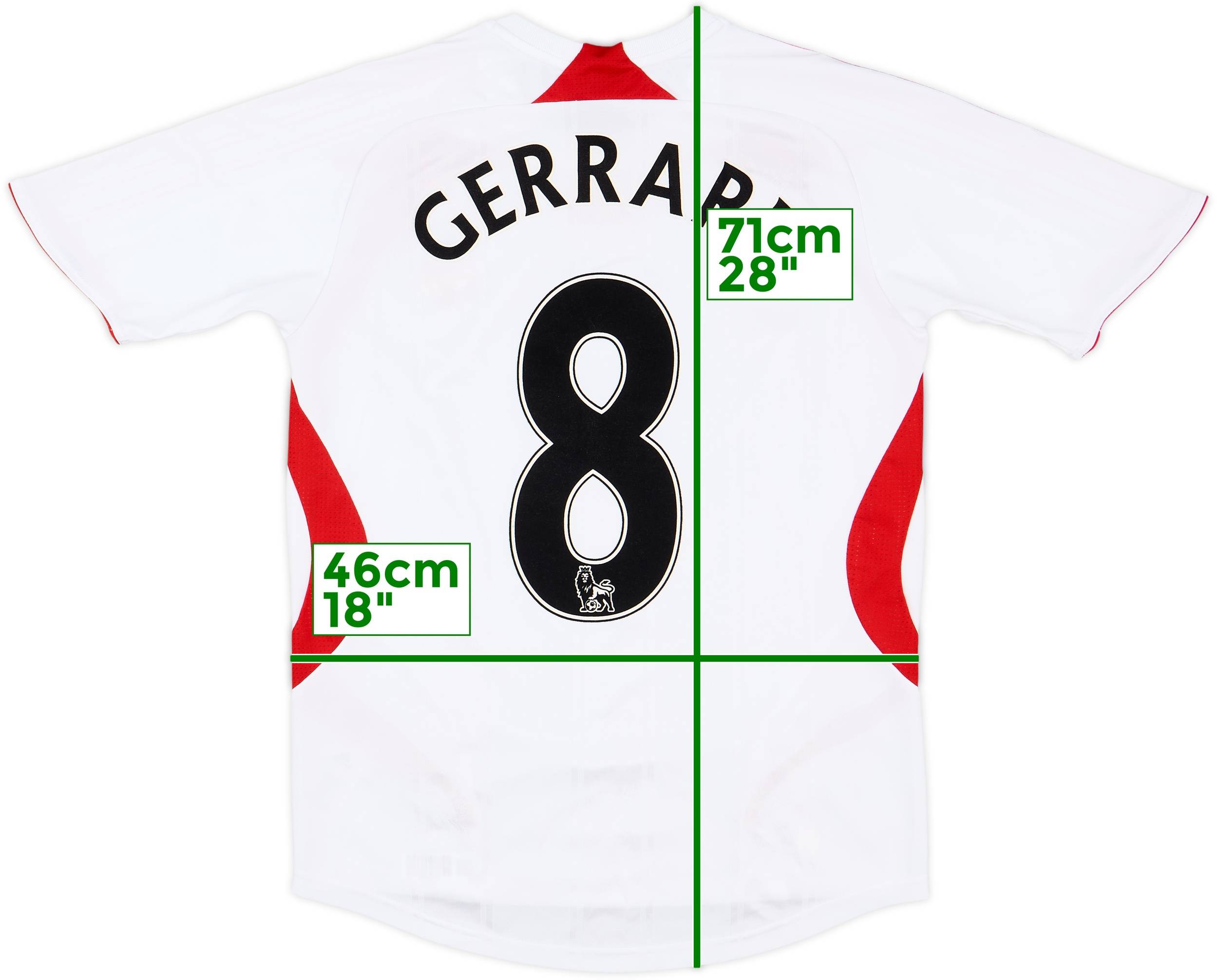 リバプール GERRARD 8 サイズ【M】 2008-09 Liverpool Away Shirt Gerrard #8 (M)