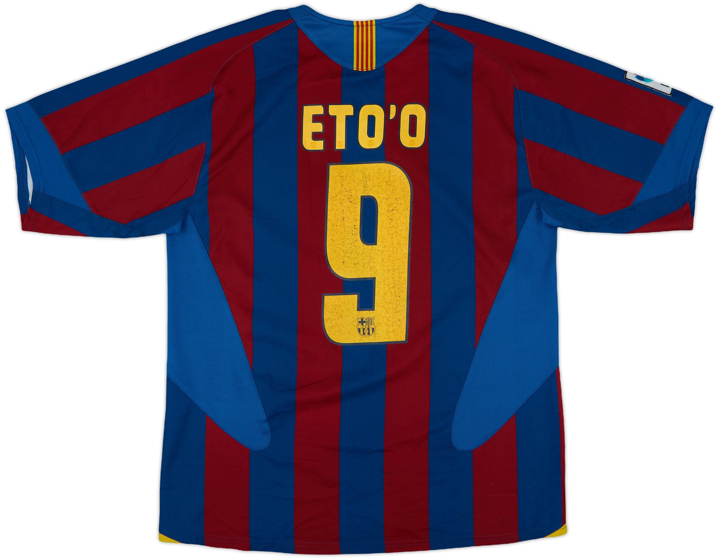 FCバルセロナ 05-06 9番 エトー ユニフォーム 2005-06 Barcelona Home Shirt Eto'o #9 - 6/10 - (M)