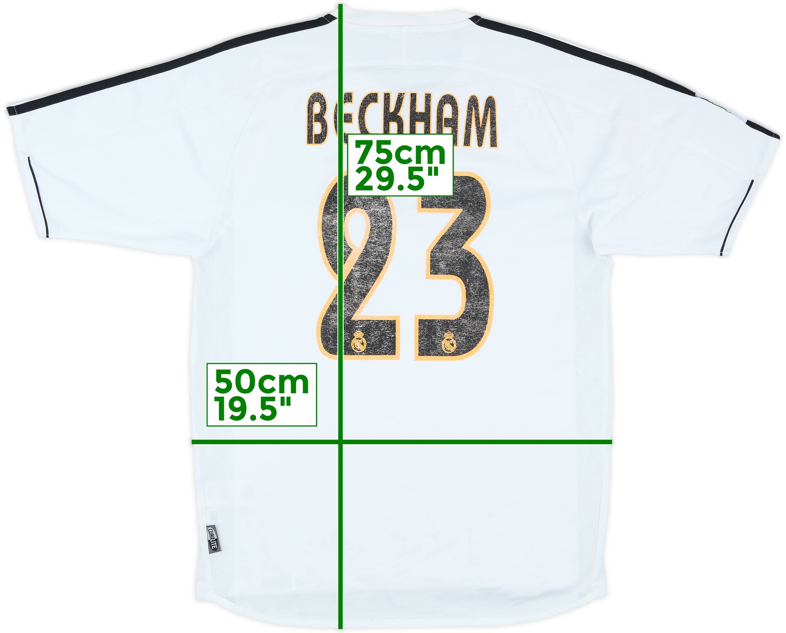 Beckham ユニフォーム 2003-04 Real Madrid Home Shirt Beckham #23 - 5/10 - (S)
