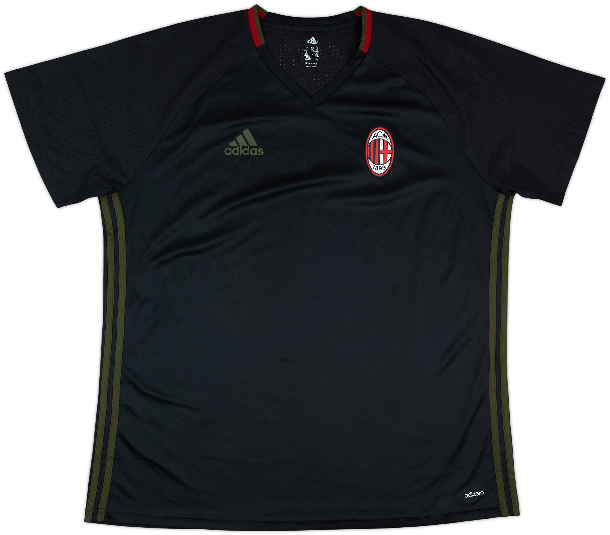 adidas AC MILAN トレーニングウェア ストレッチ素材 2016-17 AC Milan adidas adizero Training Shirt - 10/10 - (XXL)