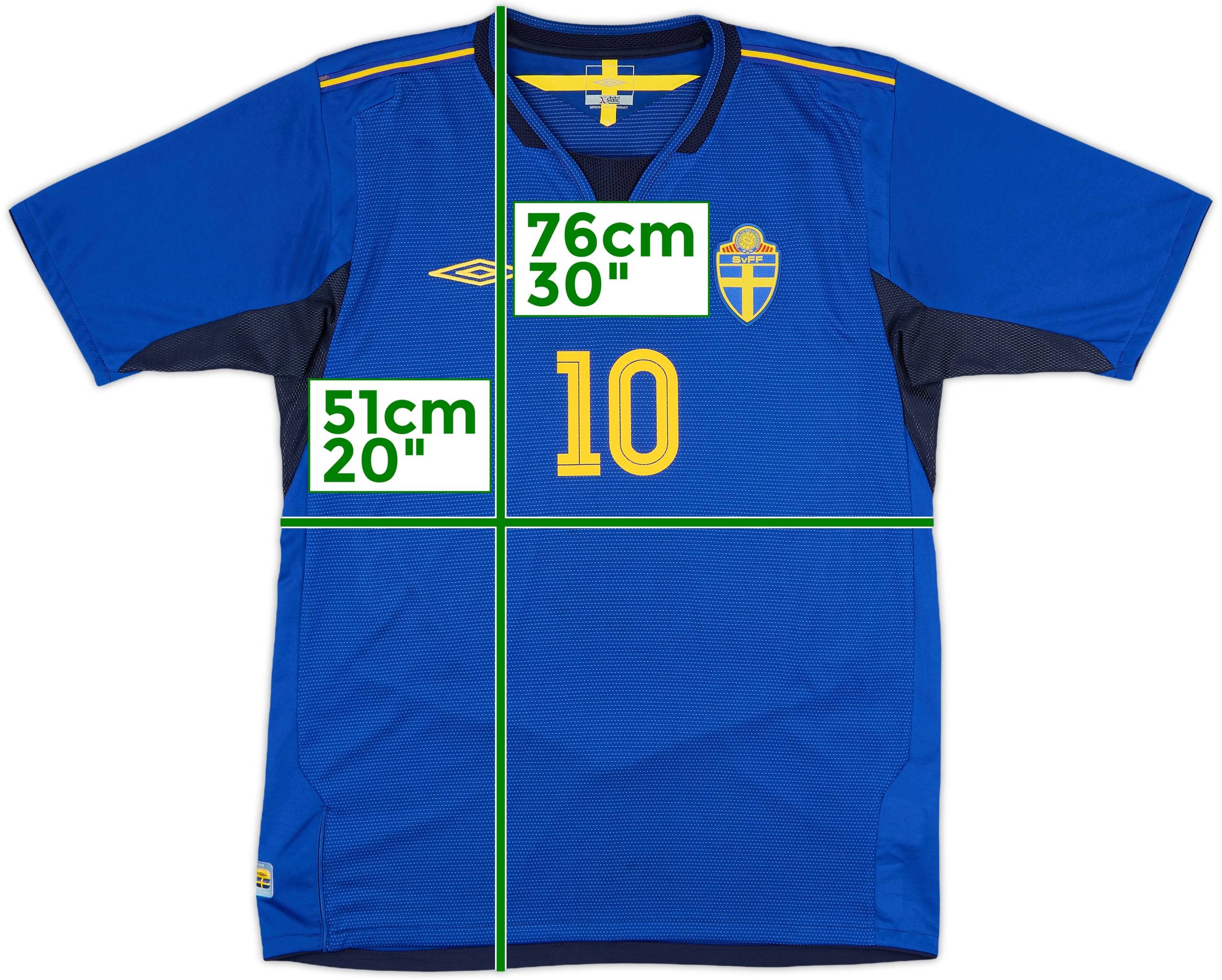 2004-06 Sweden Away Shirt Ibrahimovic #10 - 10/10 - (M)