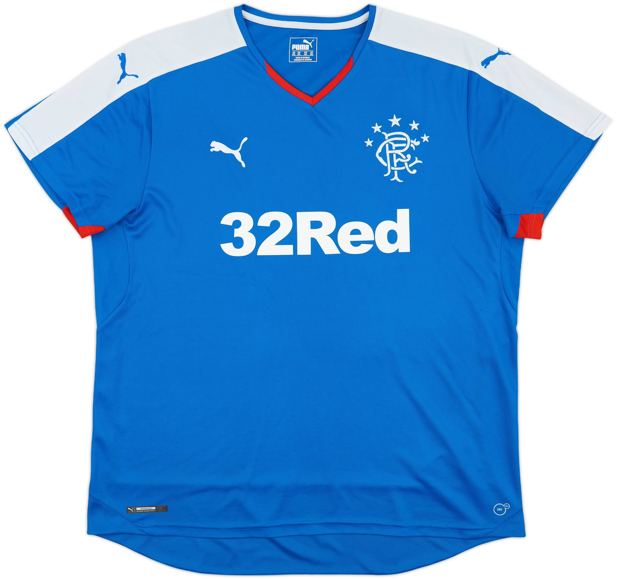 スコットランド レンジャーズ Rangers 青シャツ 2015-16 Rangers Home Shirt - 8/10 - (XXL)