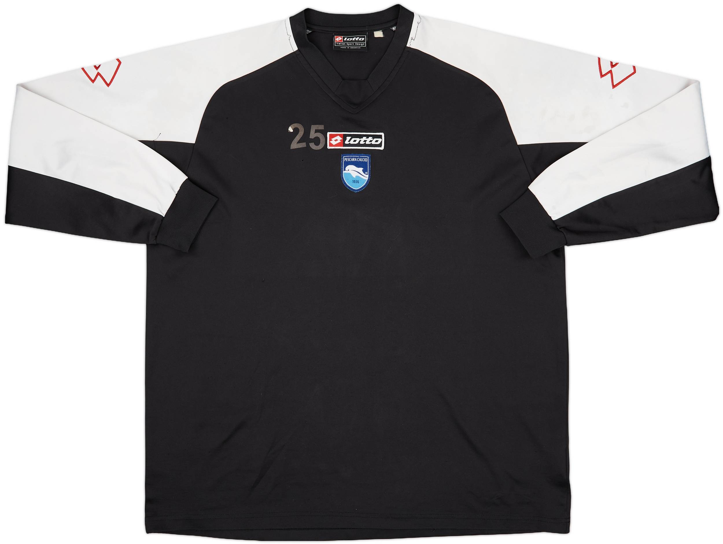 2005-06 Pescara Lotto Player Issue Training L/S Shirt #25 - 5/10 - (XL)