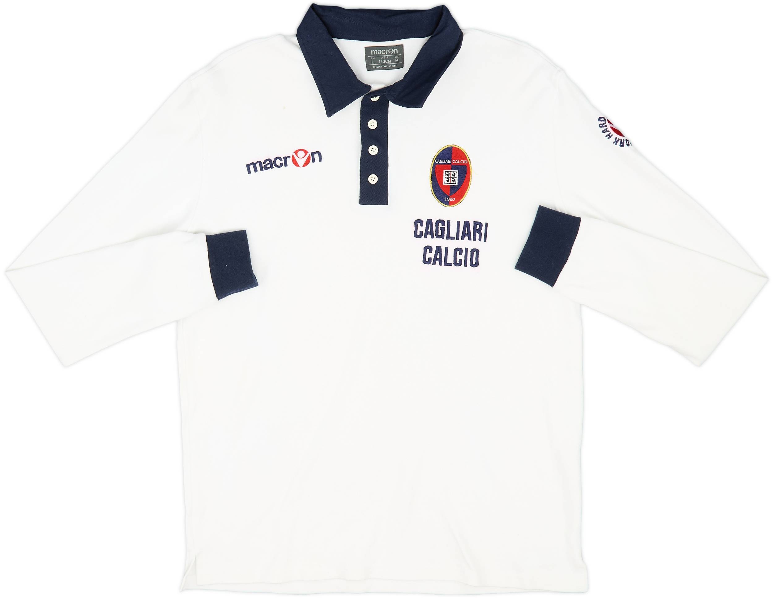 2009-10 Cagliari Macron Polo L/S Shirt - 5/10 - (M)