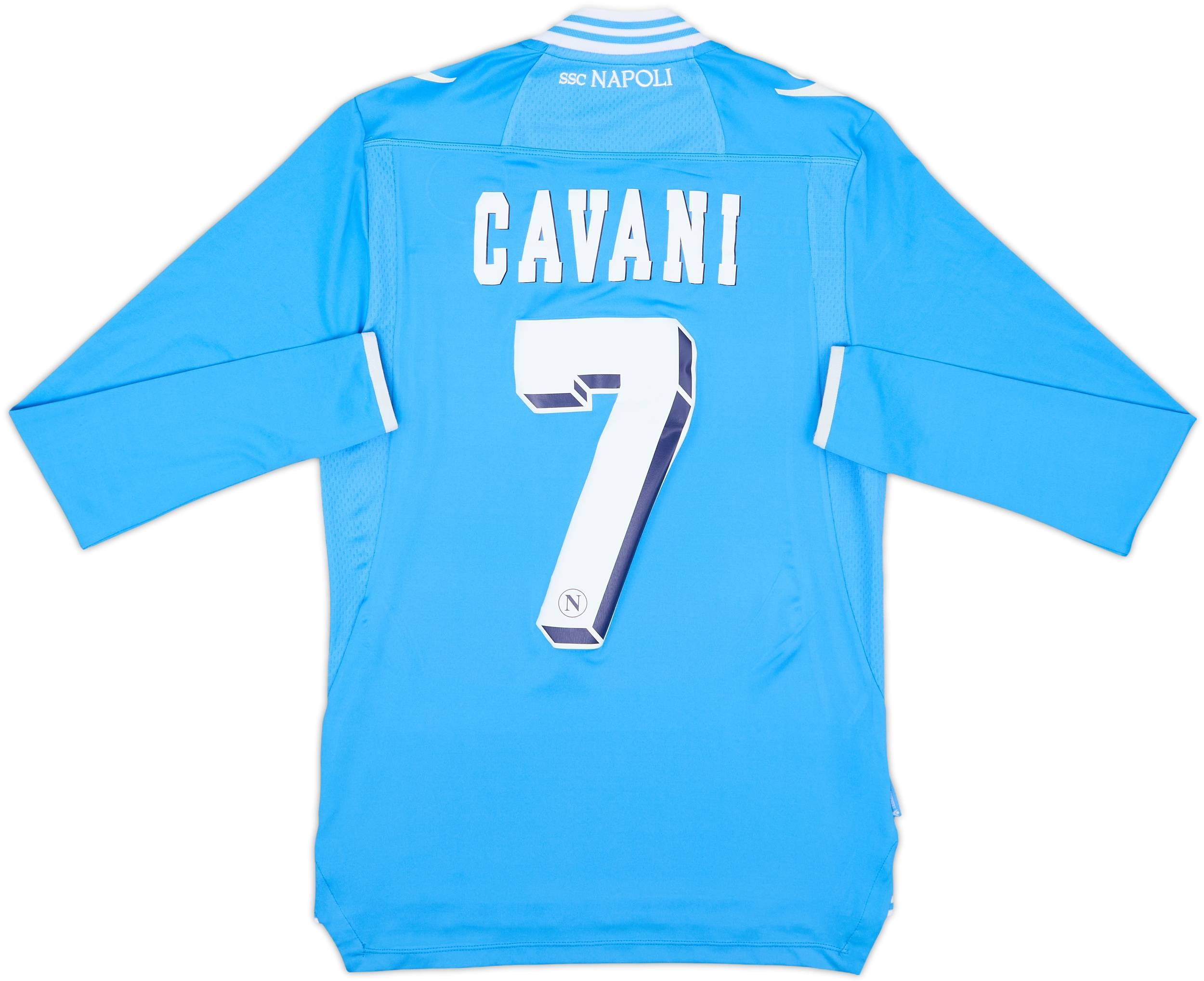 2012-13 Napoli Home L/S Shirt Cavani #7 - 6/10 - (S)