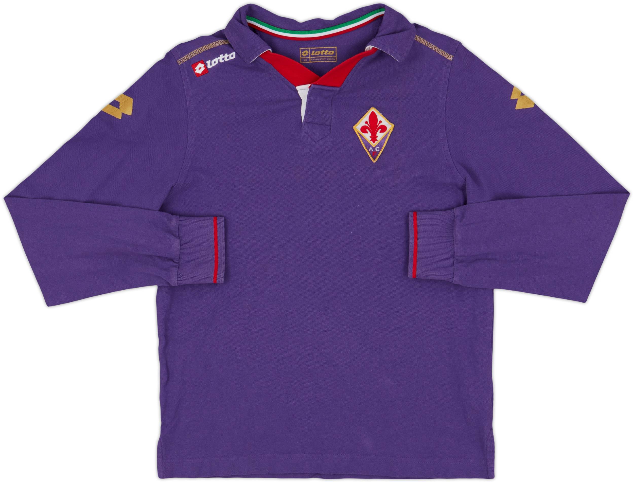 2010-11 Fiorentina Lotto Polo L/S Shirt - 7/10 - (XS)