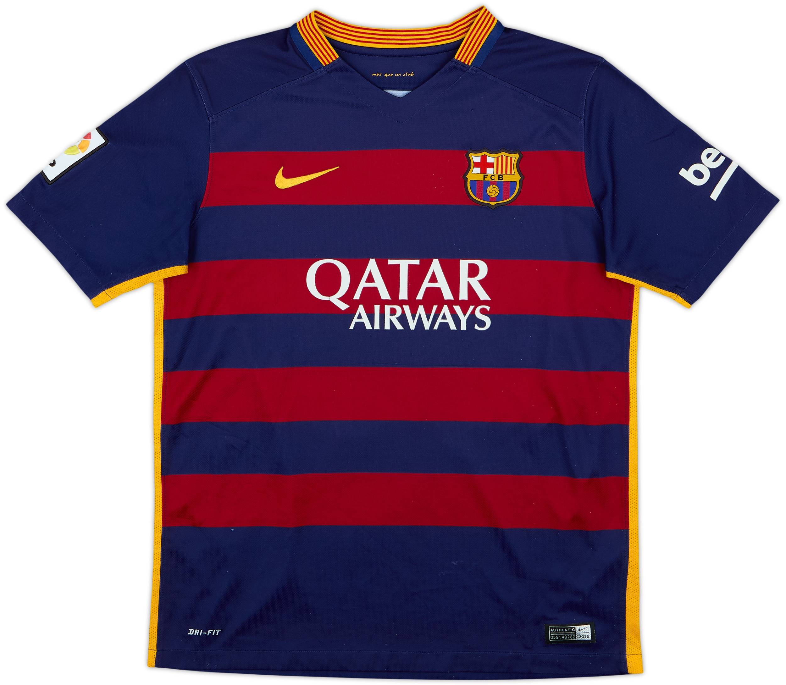 2015-16 Barcelona Home Shirt Messi #10 - 6/10 - (XL.Boys)