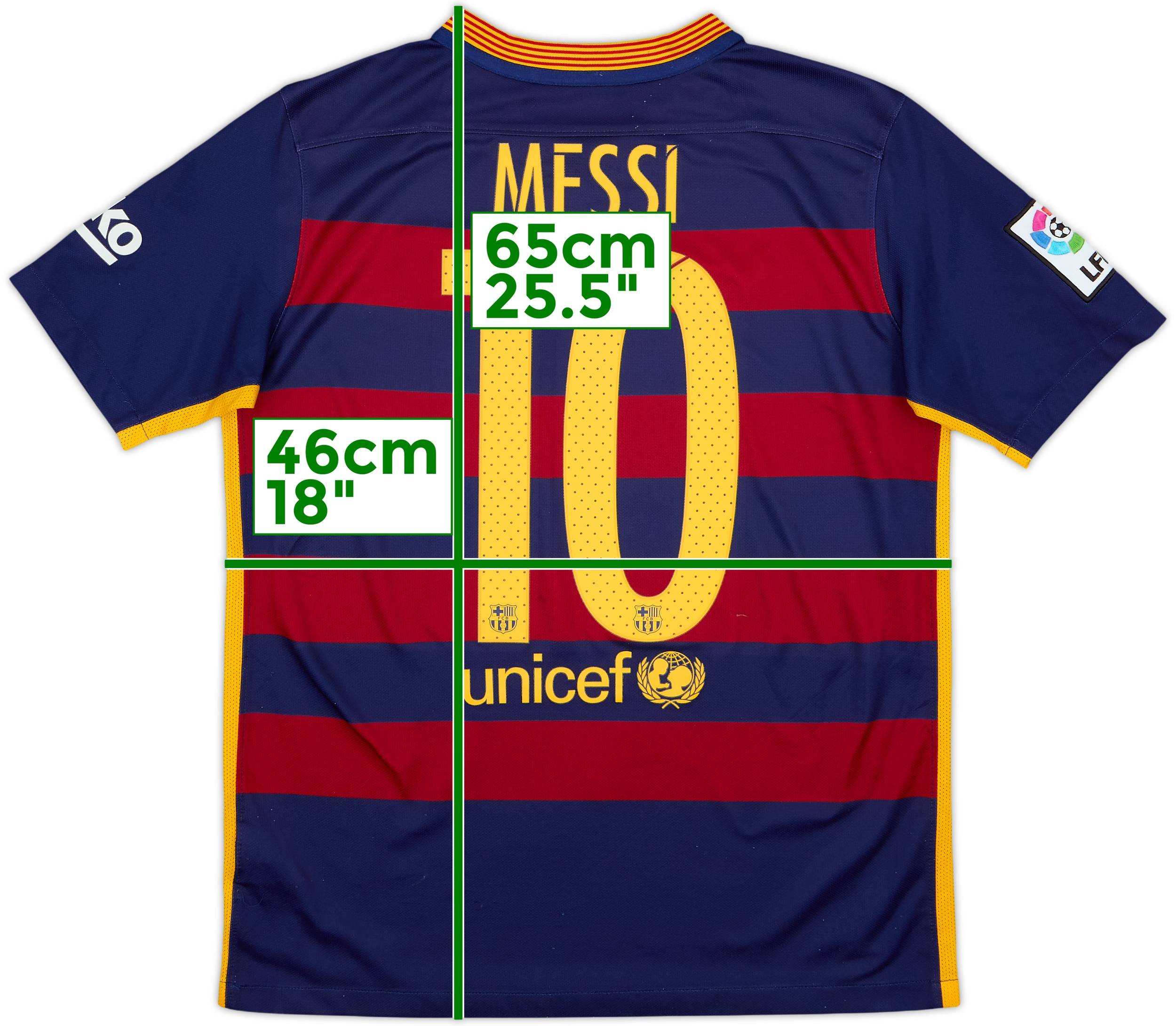 2015-16 Barcelona Home Shirt Messi #10 - 6/10 - (XL.Boys)