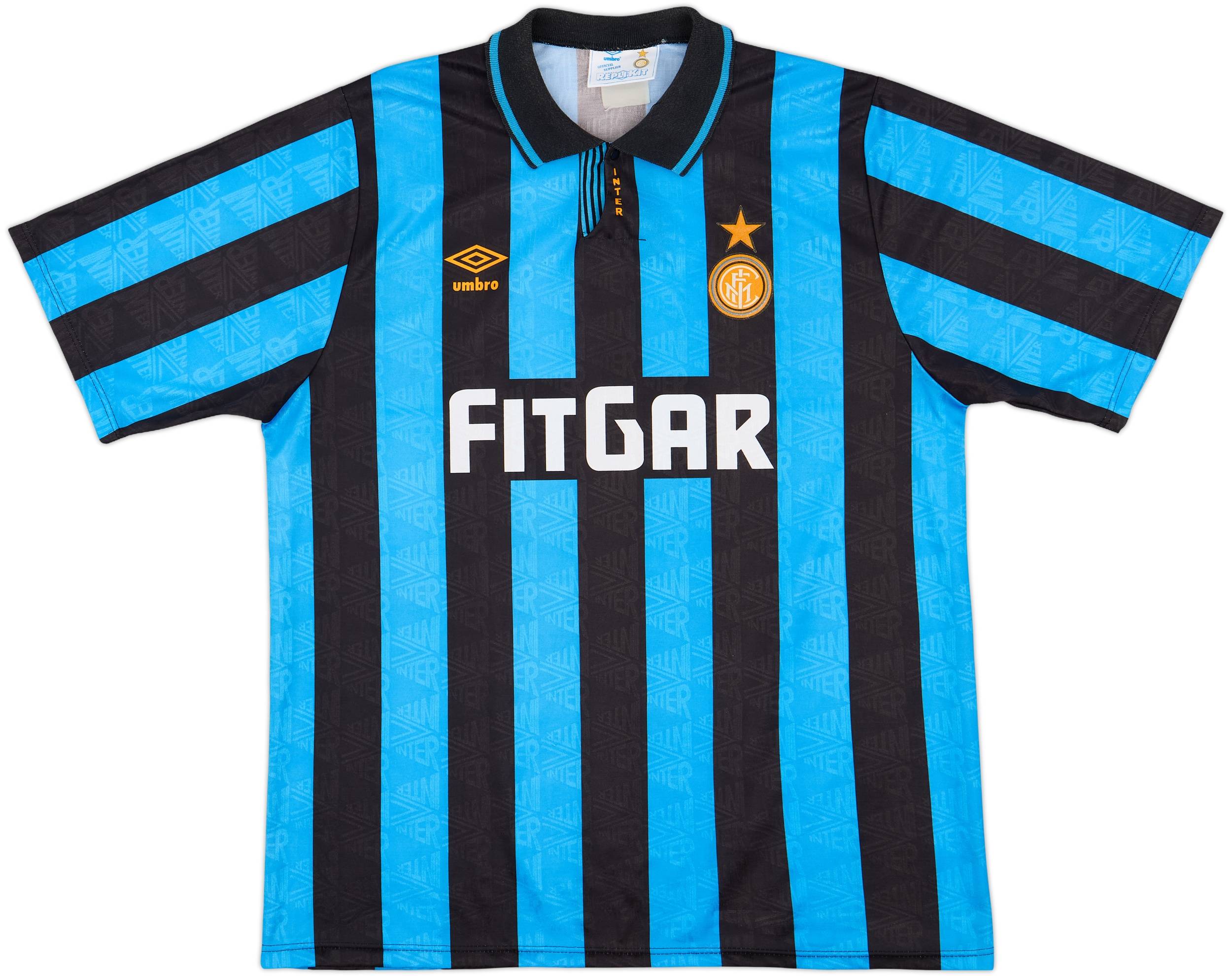 1991-92 Inter Milan Home Shirt - 8/10 - (L)