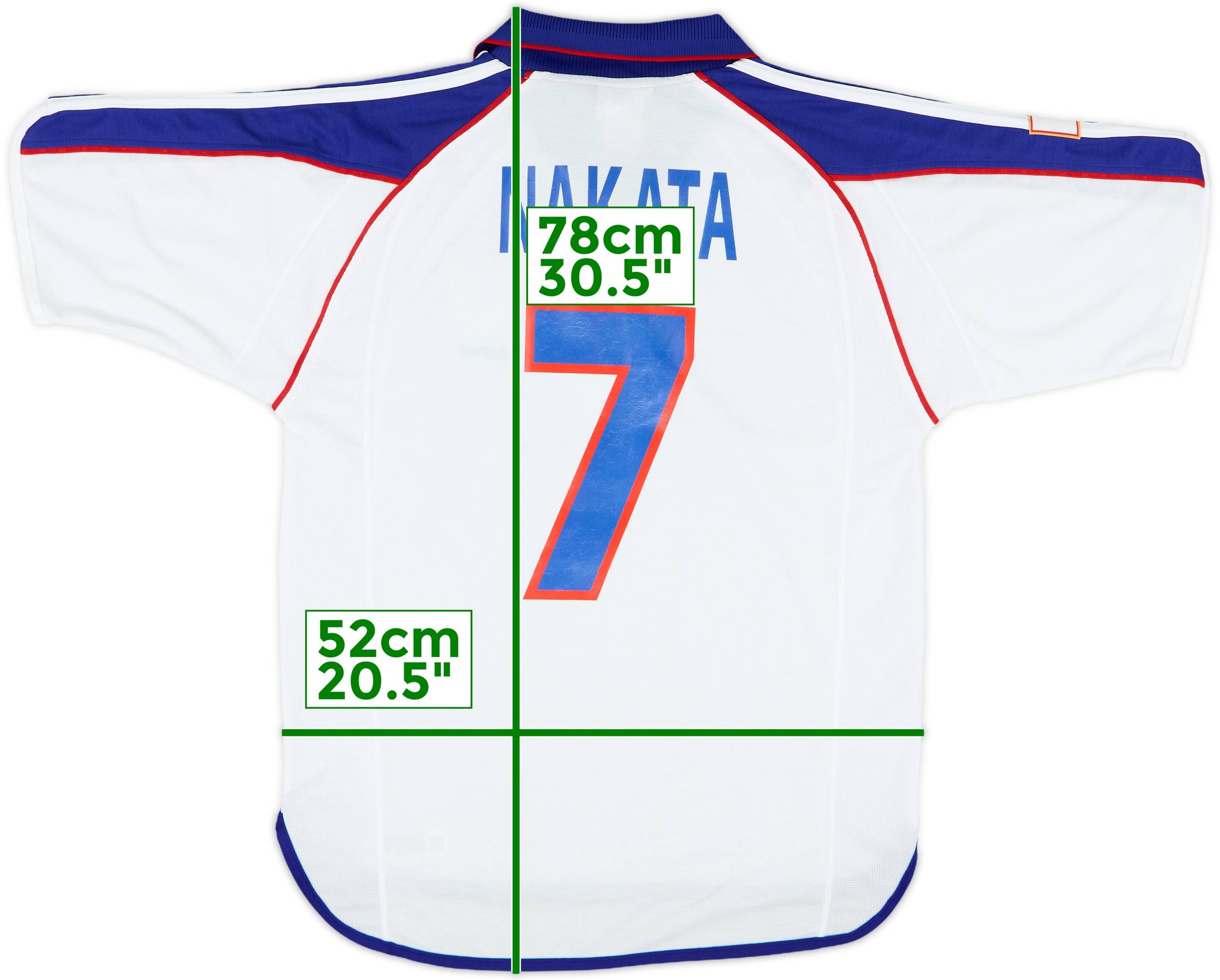 ウェア Japan Away 2001 NAKATA #7 Longsleeve Japan National Team Away Shirt L/S Season 2001 PLAYER ISSUE