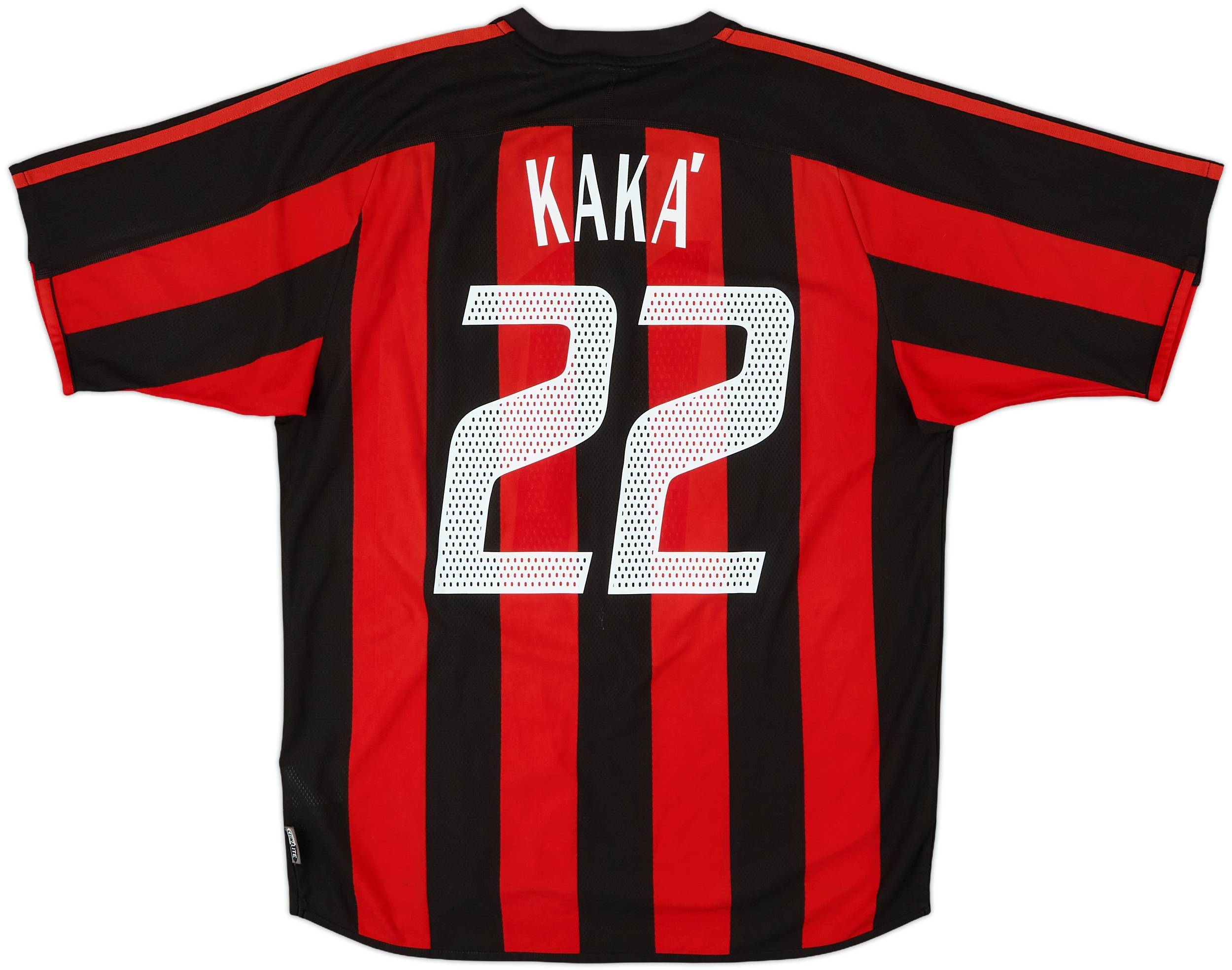 2003-04 AC Milan Home Shirt Kaka #22 - 6/10 - (M)