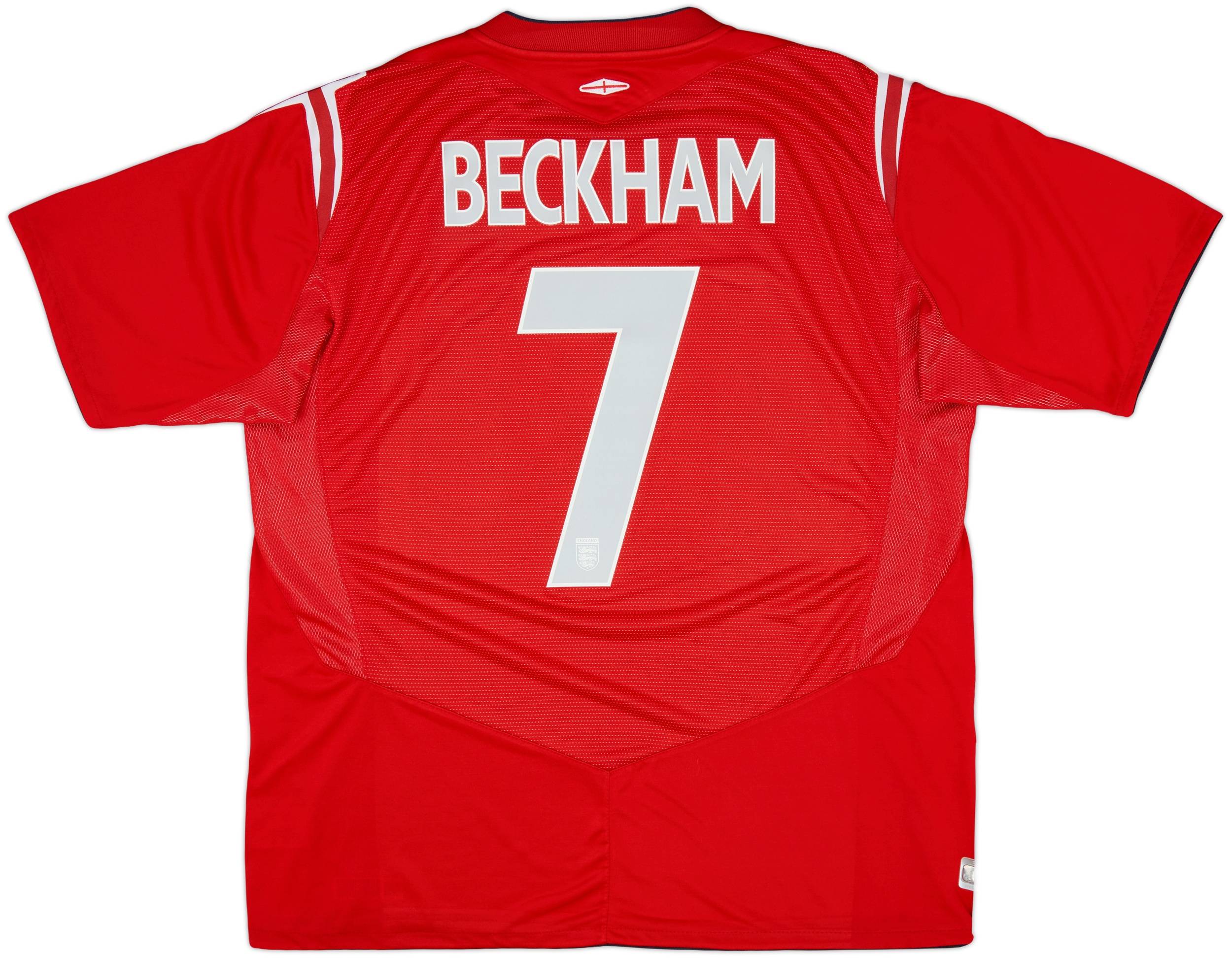 2004-06 England Away Shirt Beckham #7 - 8/10 - (XL)