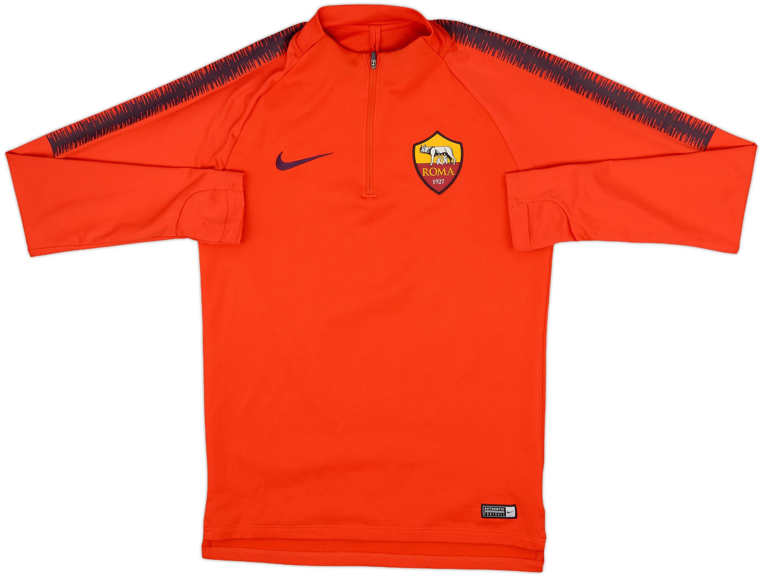 2018-19 Roma Nike 1/4 Zip Squad Drill Top - 8/10 - (S)
