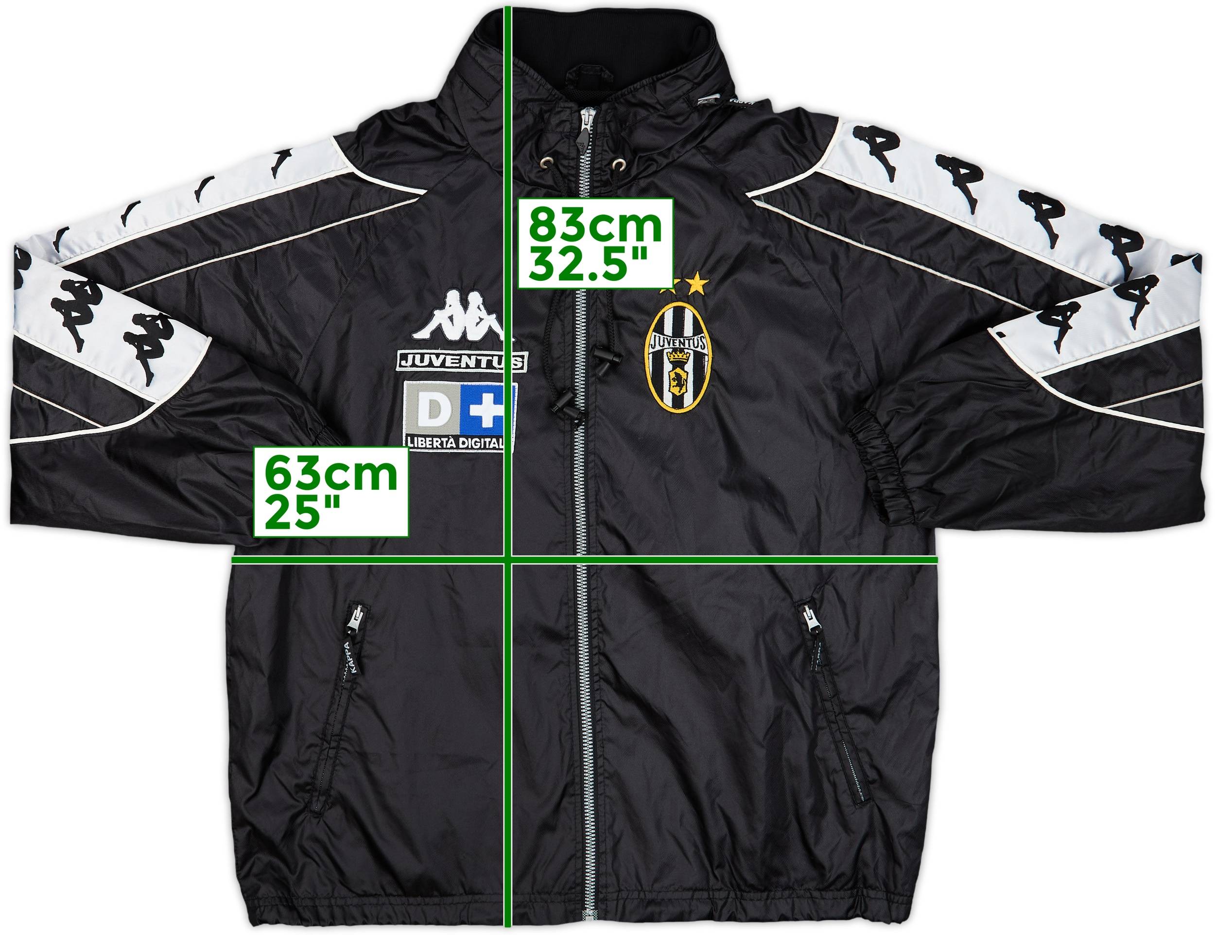 1999-00 Juventus Kappa Hooded Rain Jacket - 10/10 - (M)