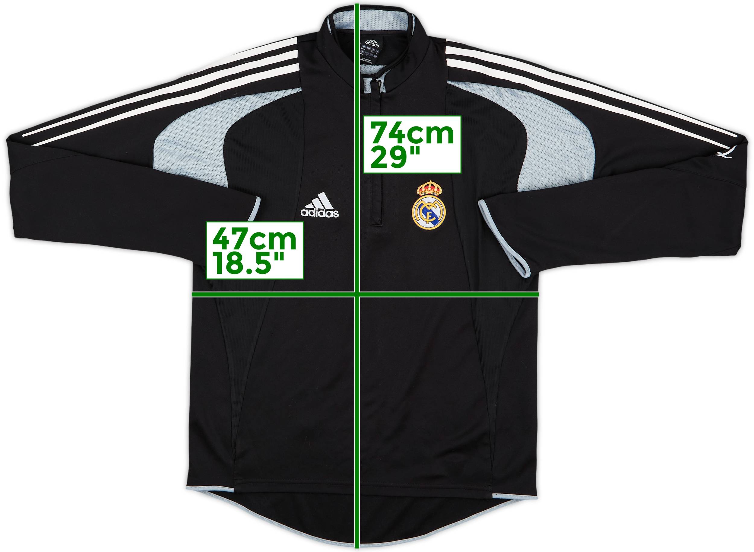 2004-05 Real Madrid adidas 1/4 Zip Drill Top - 7/10 - (M)